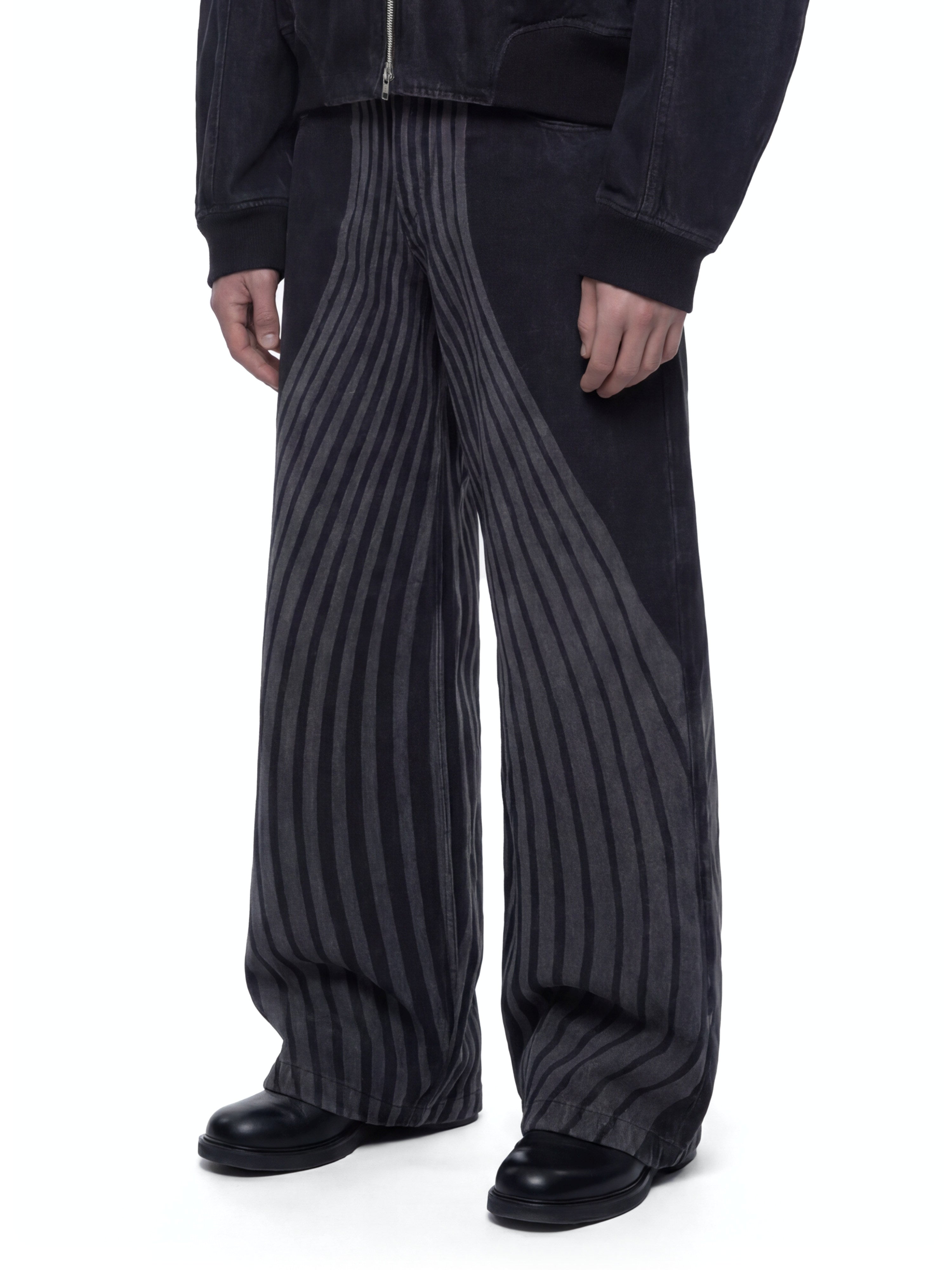 Black laser printed jeans