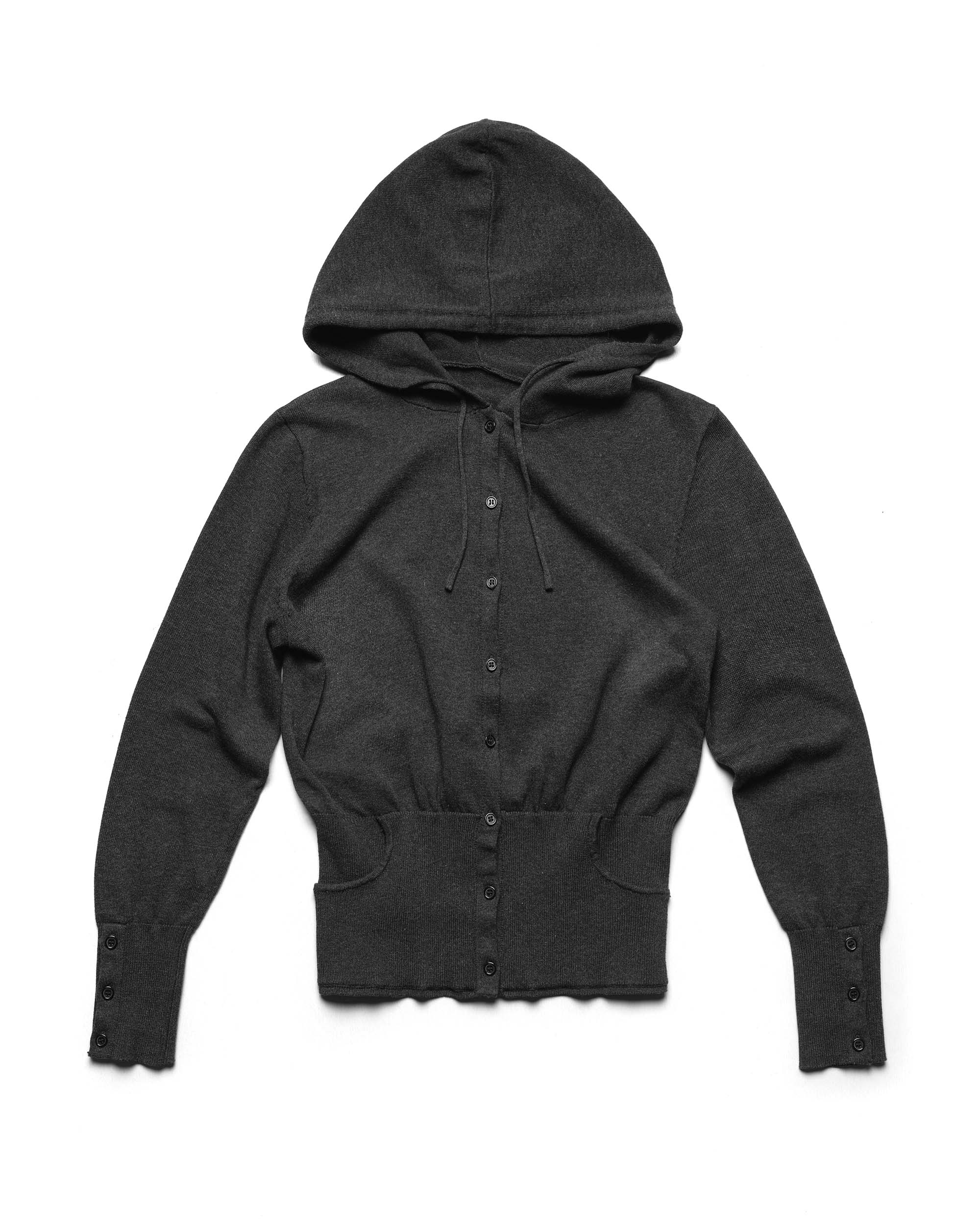 Fitted knit hoodie