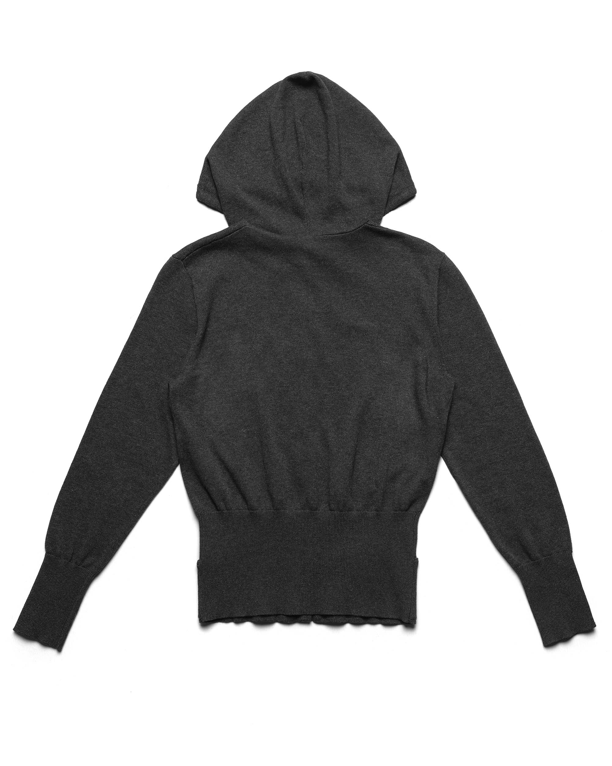 Fitted knit hoodie