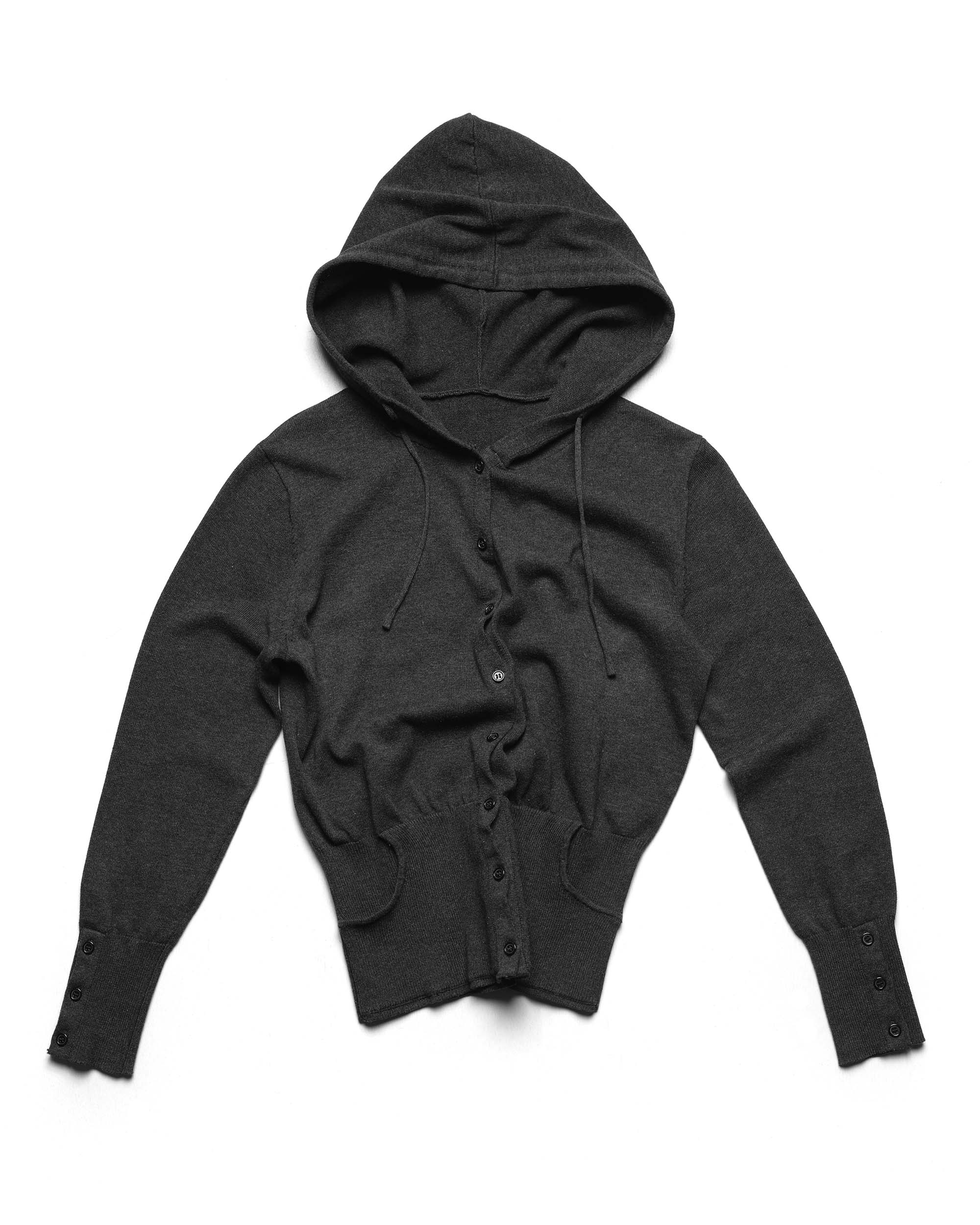 Fitted knit hoodie