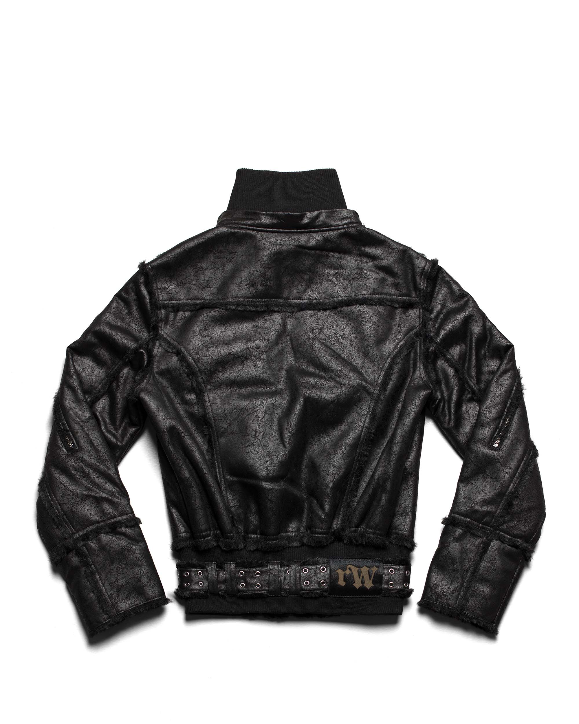 Black sheepskin jacket