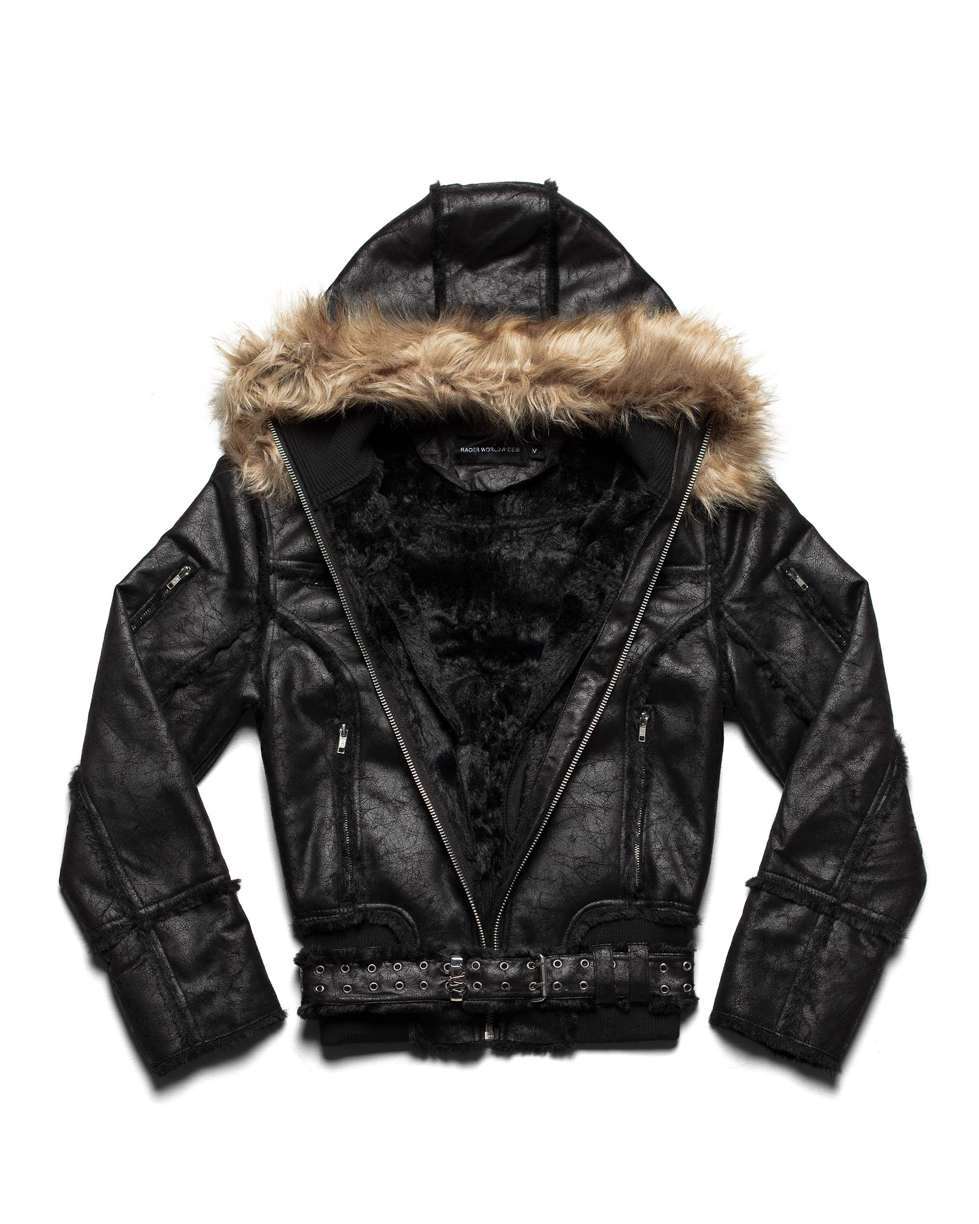 Black sheepskin jacket