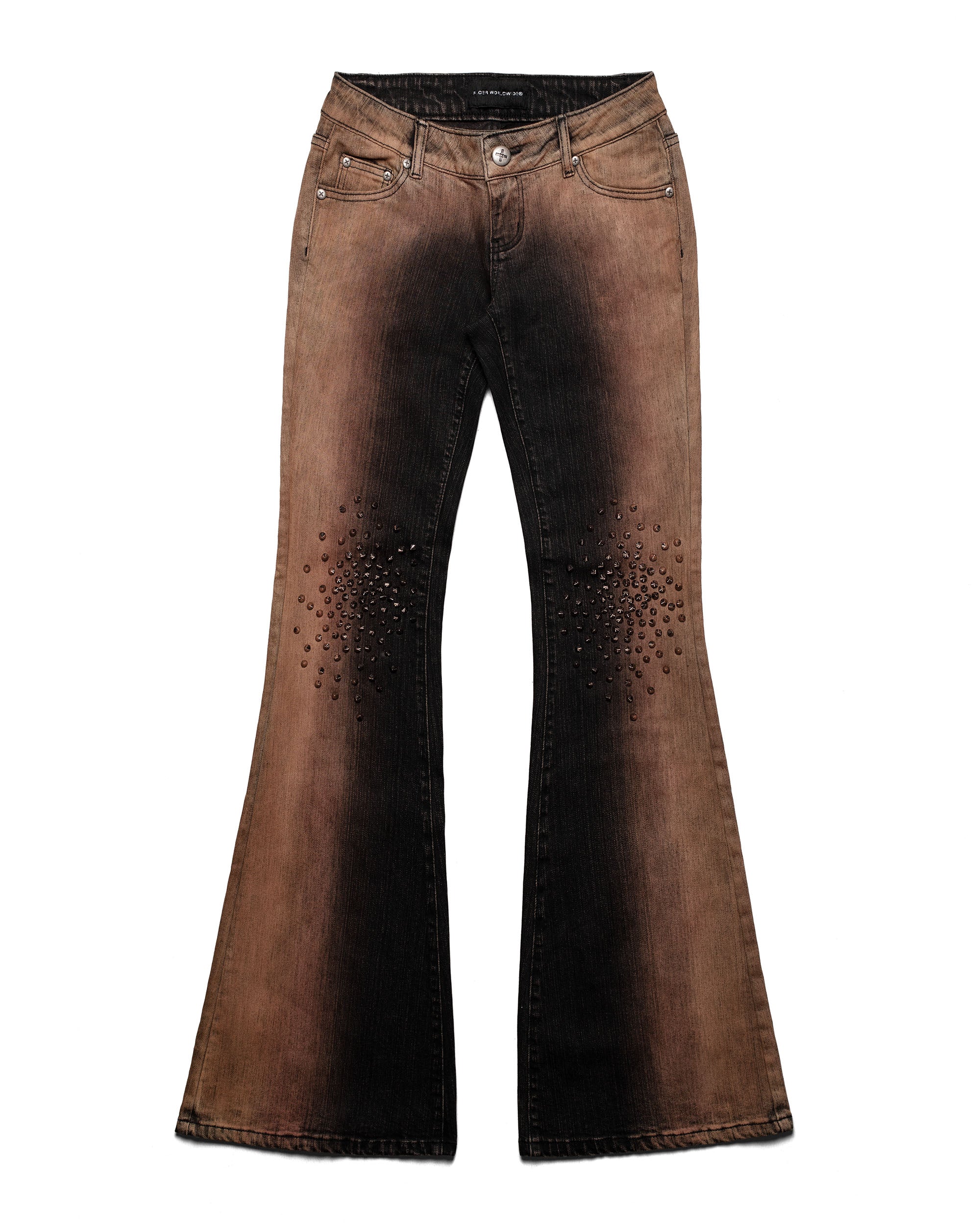 Ember spike flared denim