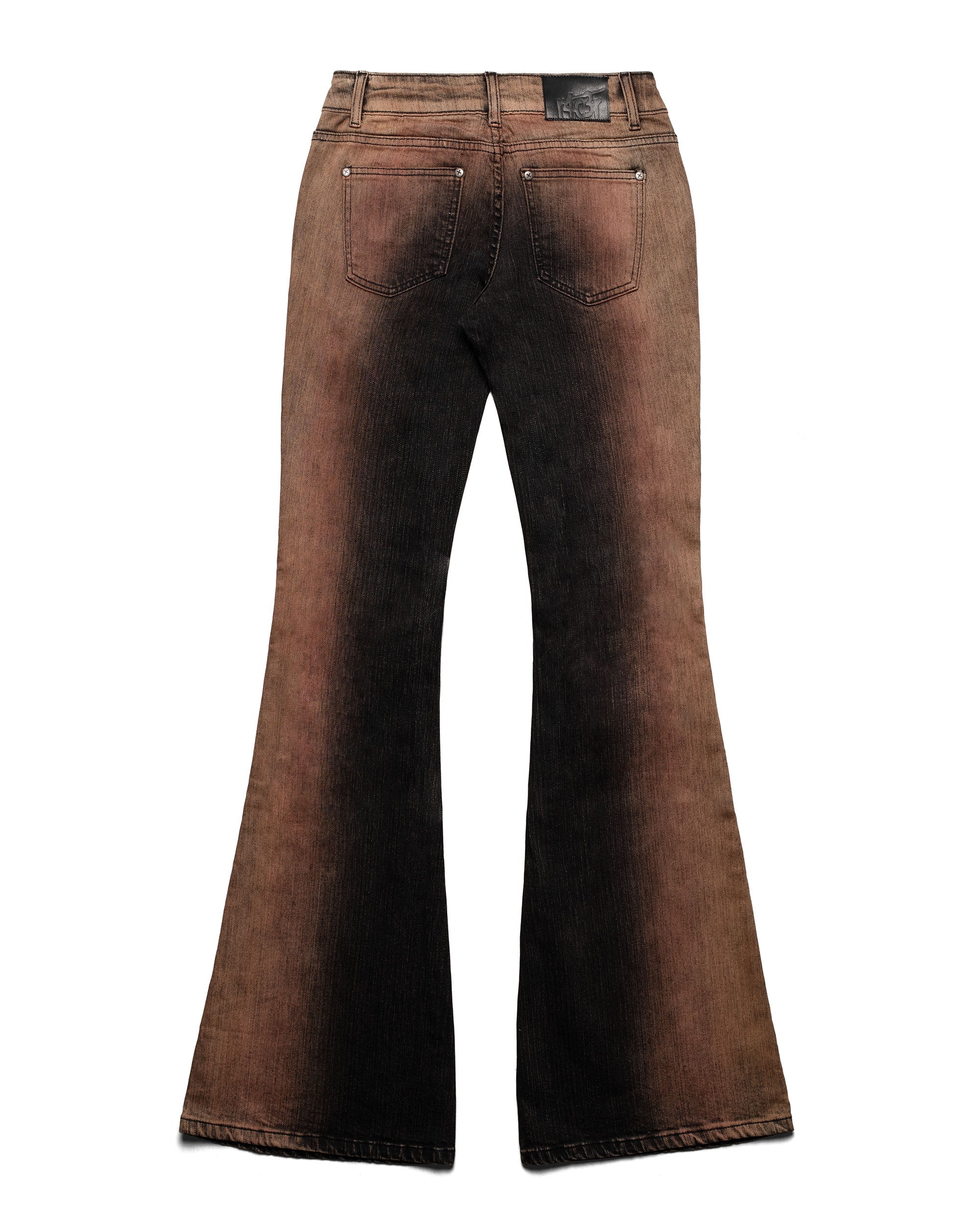 Ember spike flared denim