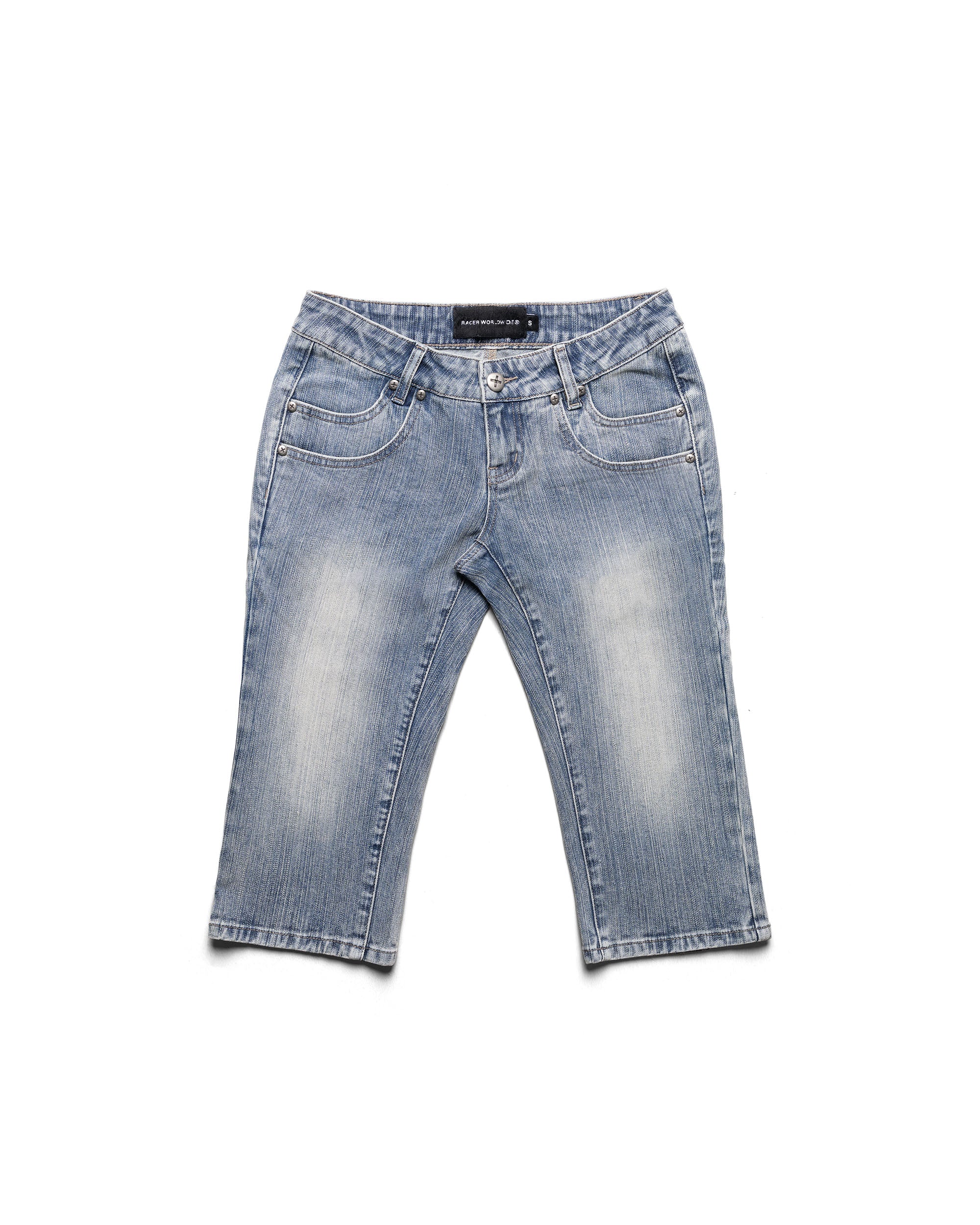 Denim curve capri