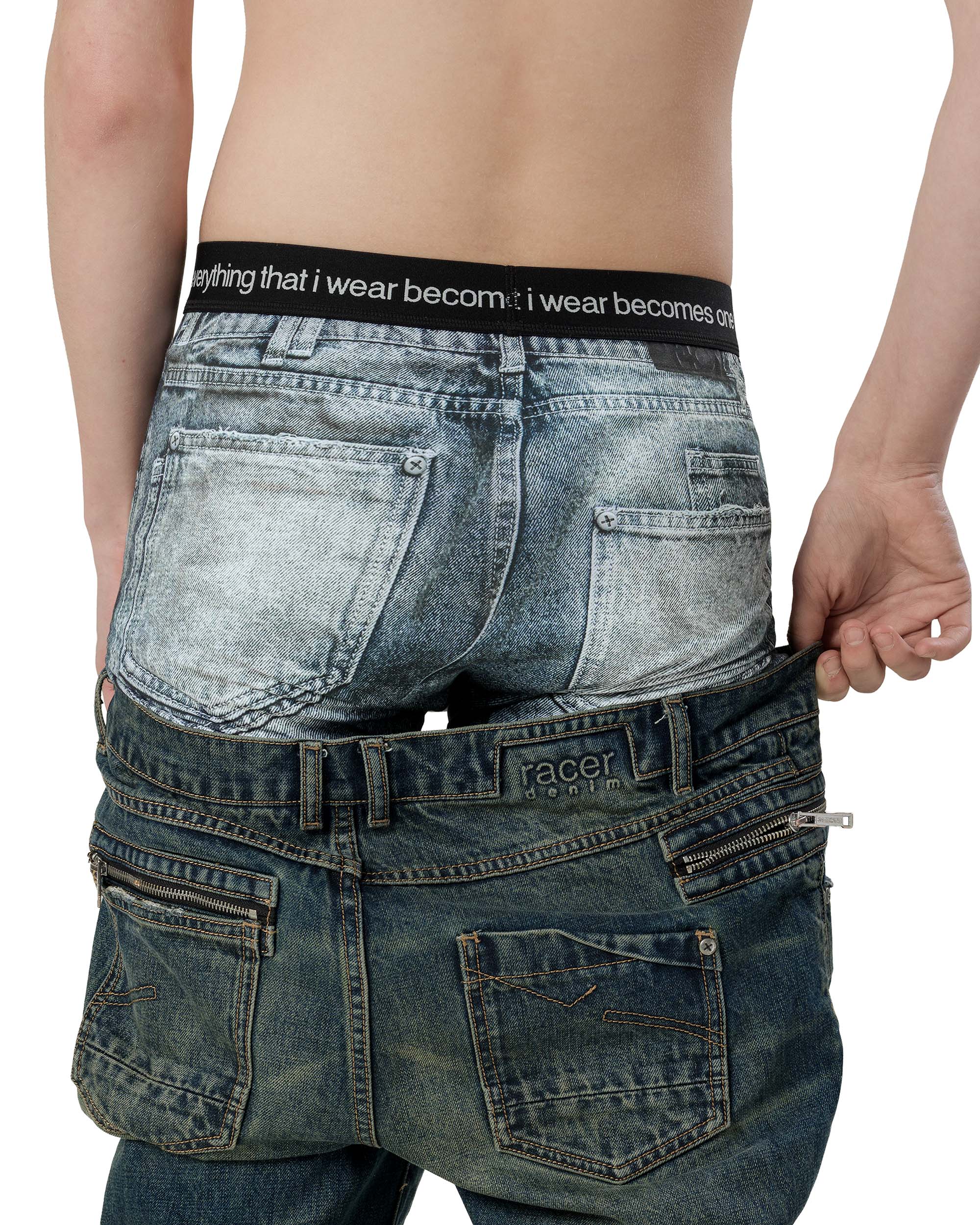 Denim racer boxers 2 pack