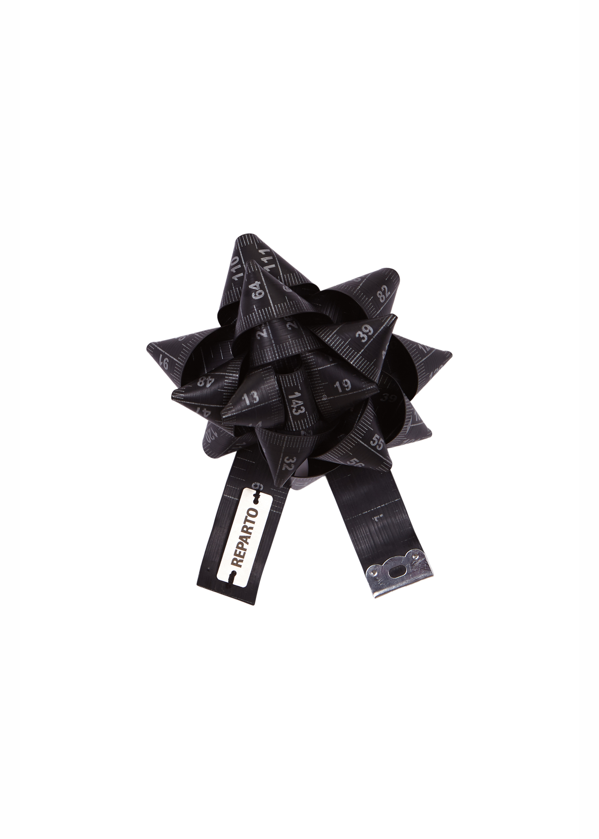 Black measuring tape hairclip