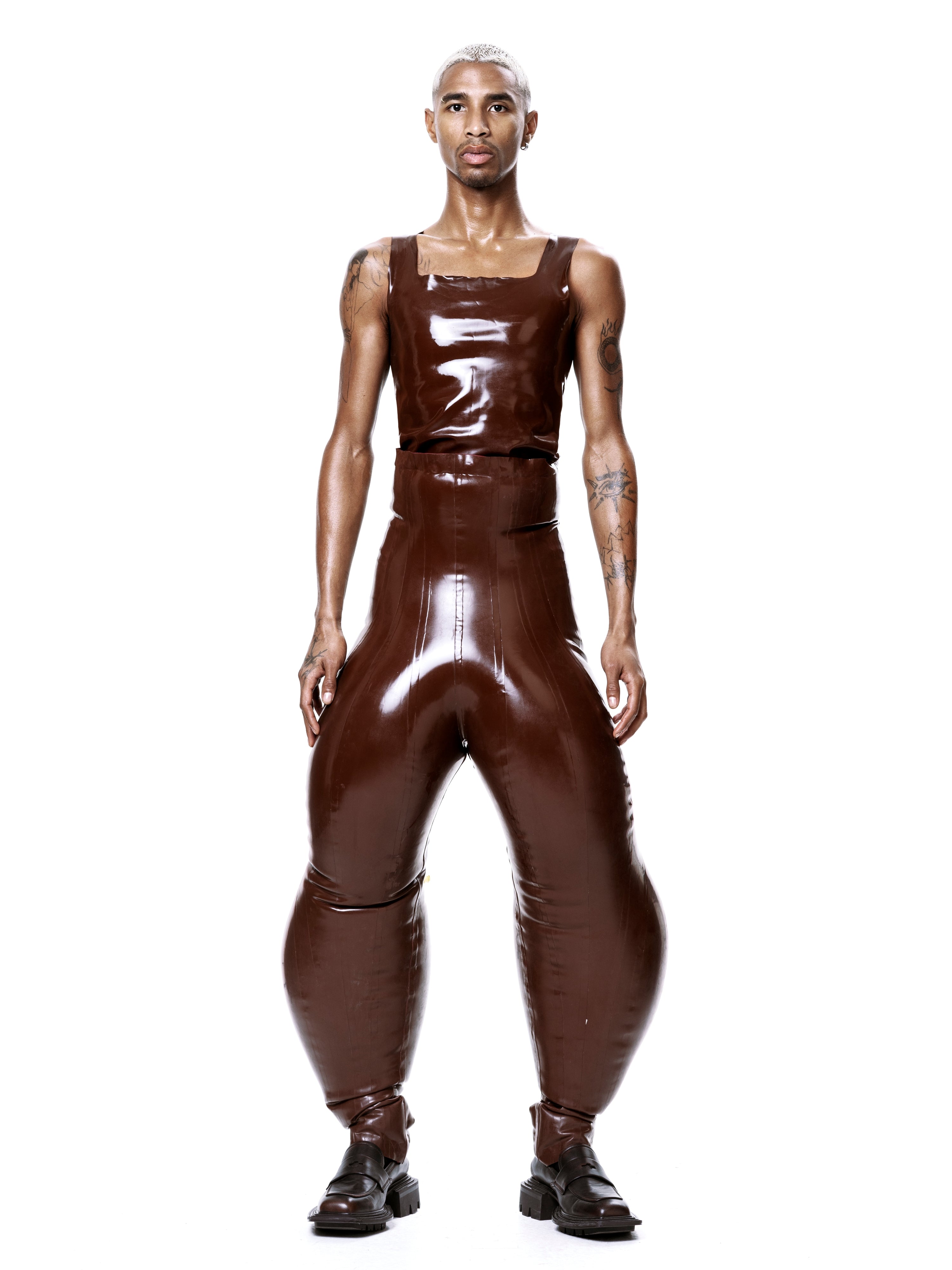 Brown alien legs inflatable trousers