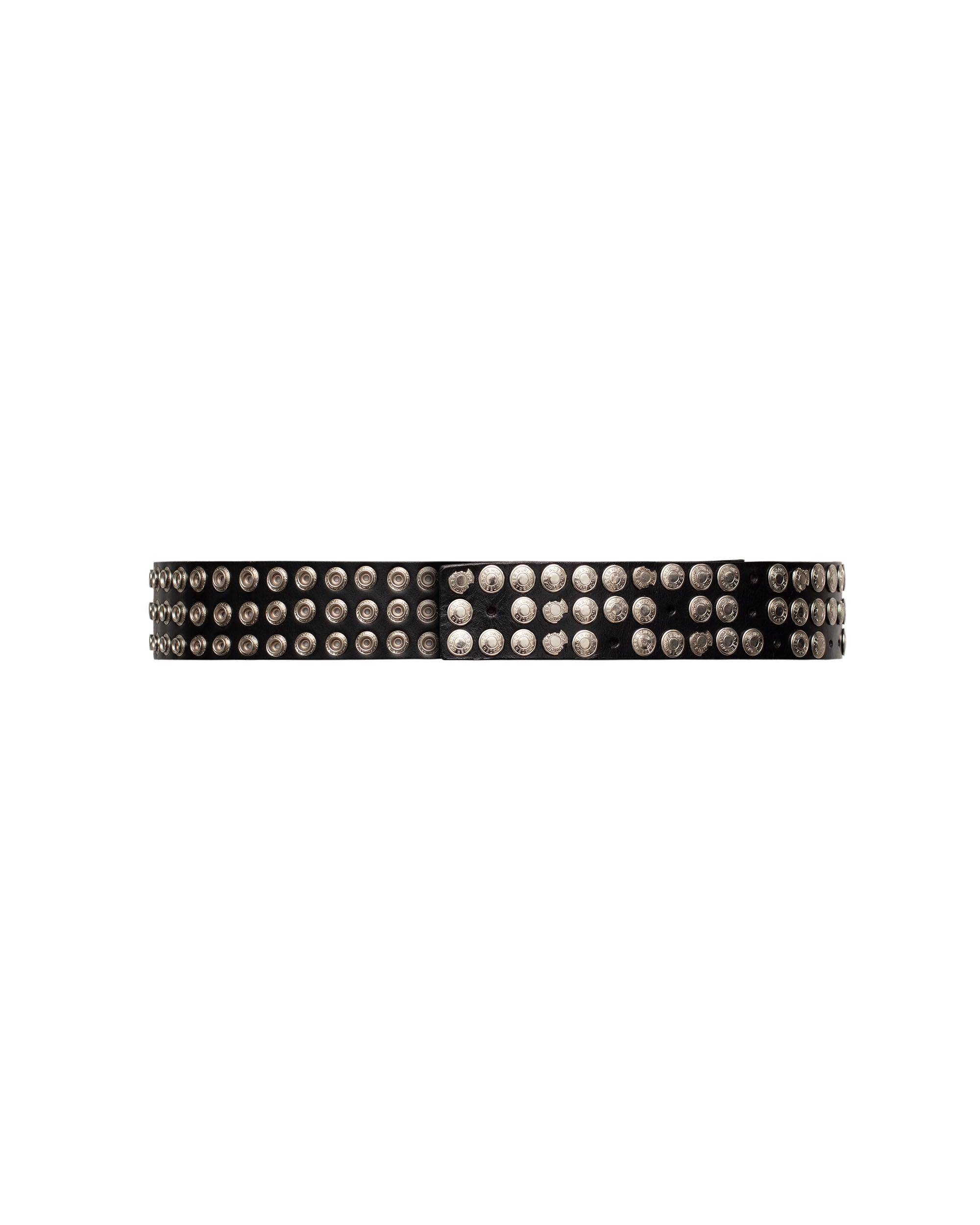 Black button belt