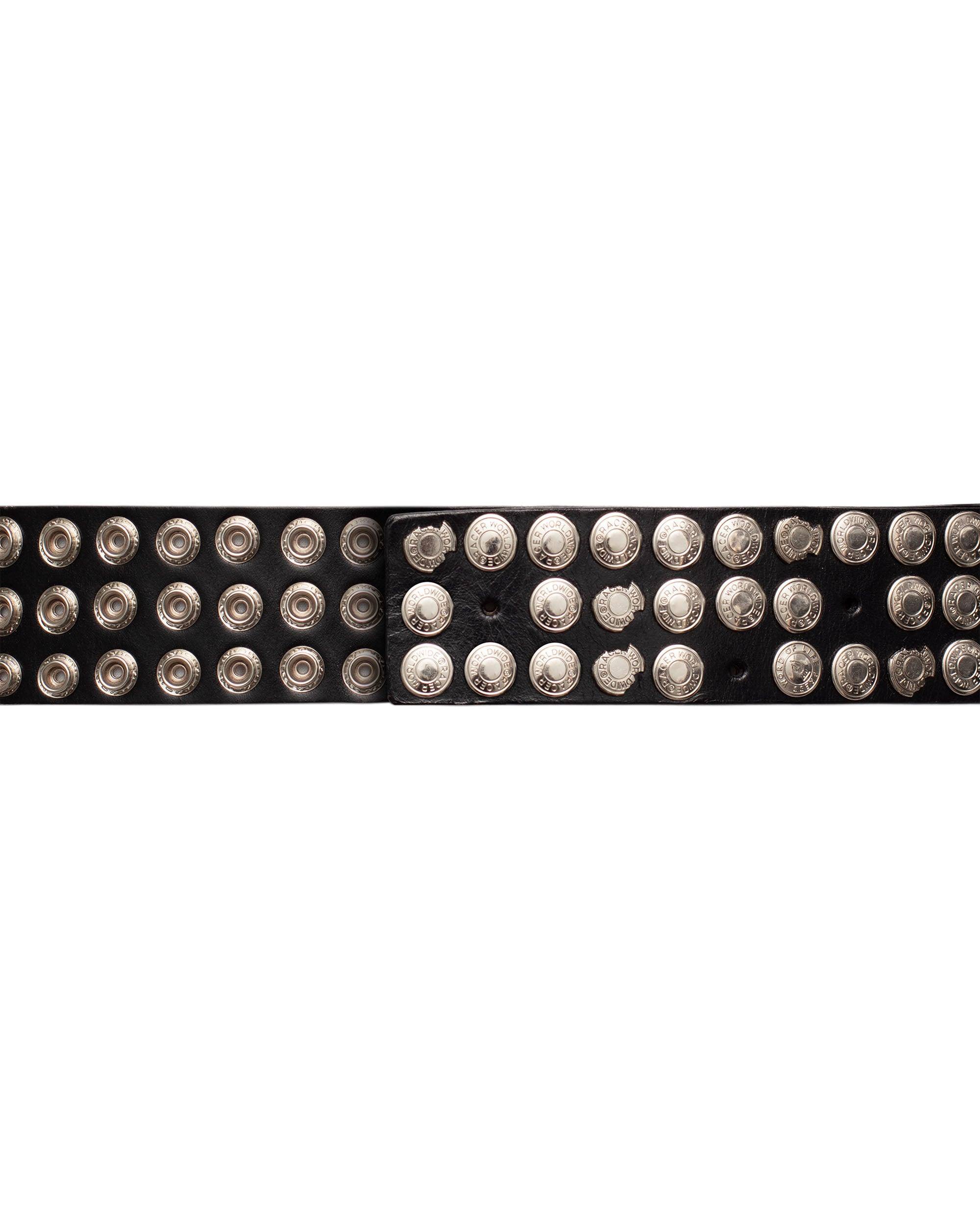 Black button belt