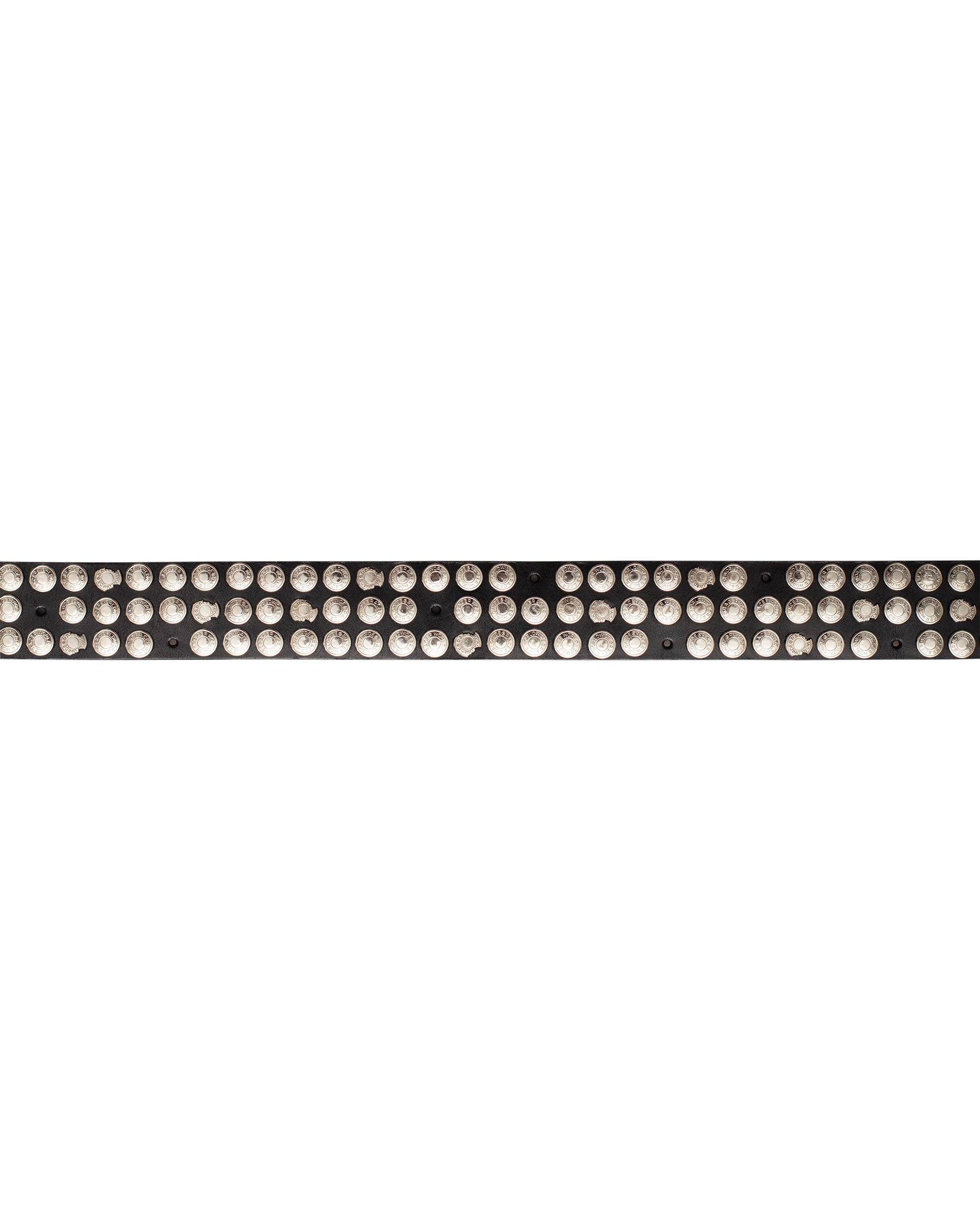Black button belt