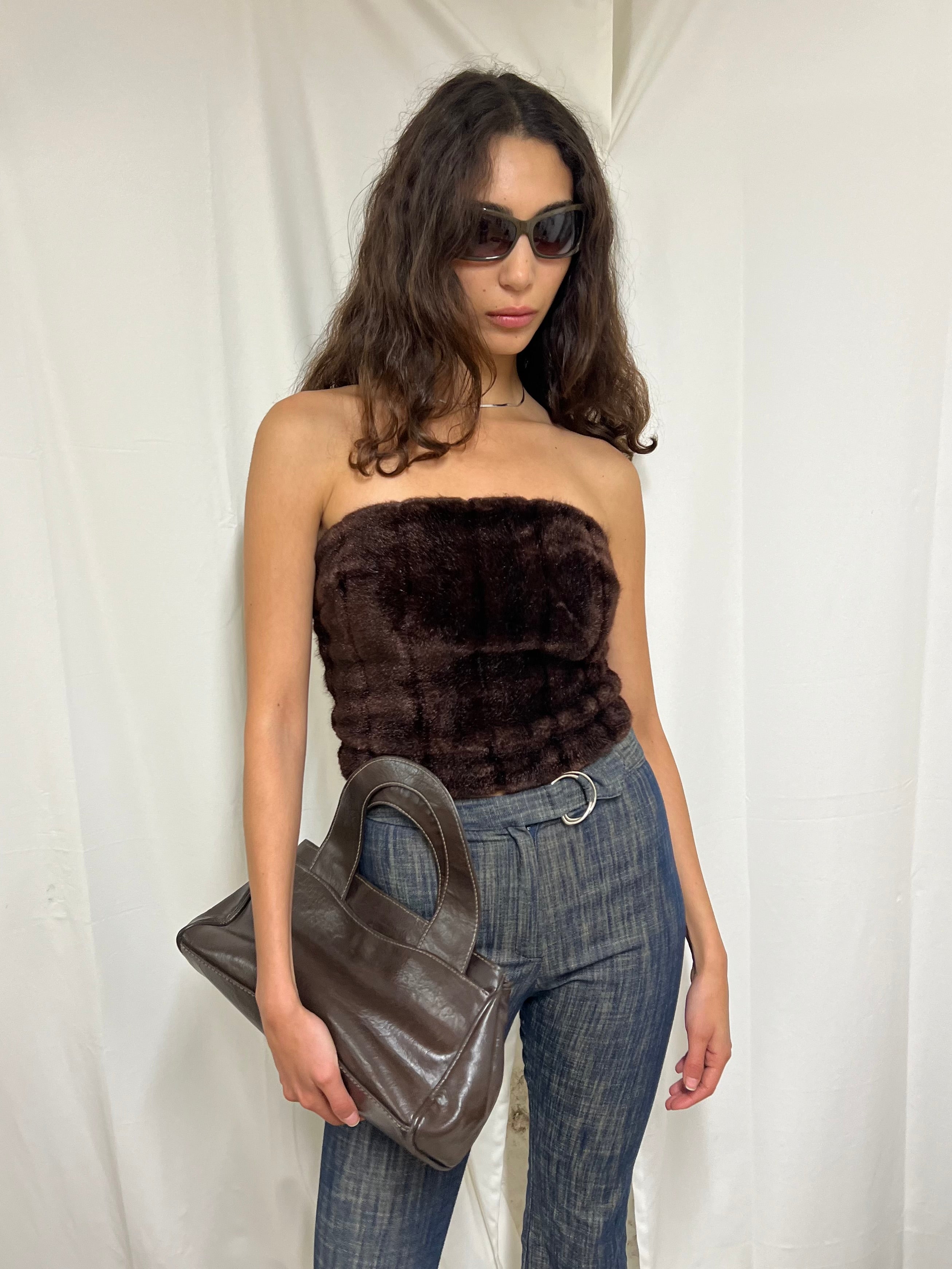 Faux fur top