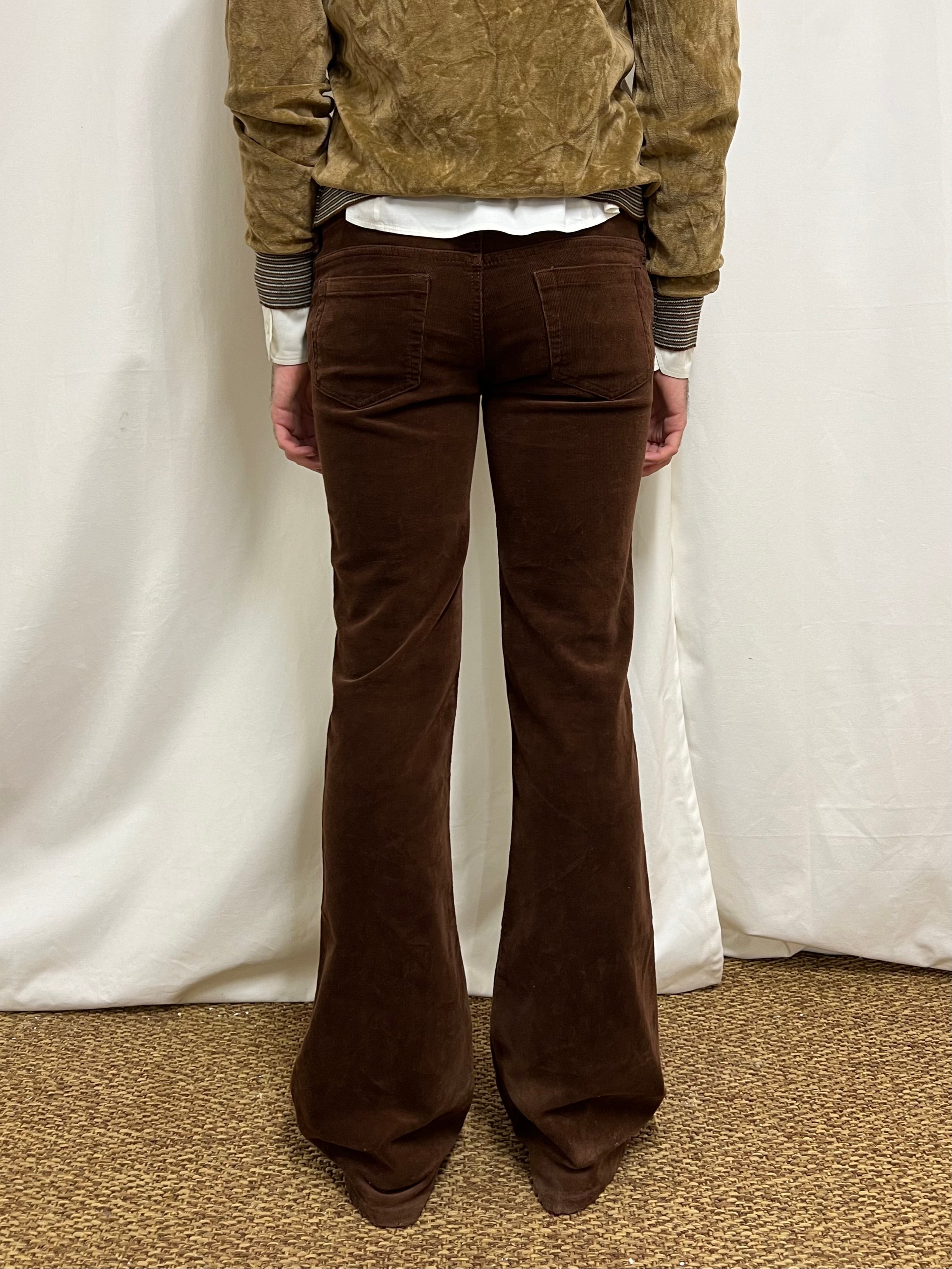 Corduroy flare trousers
