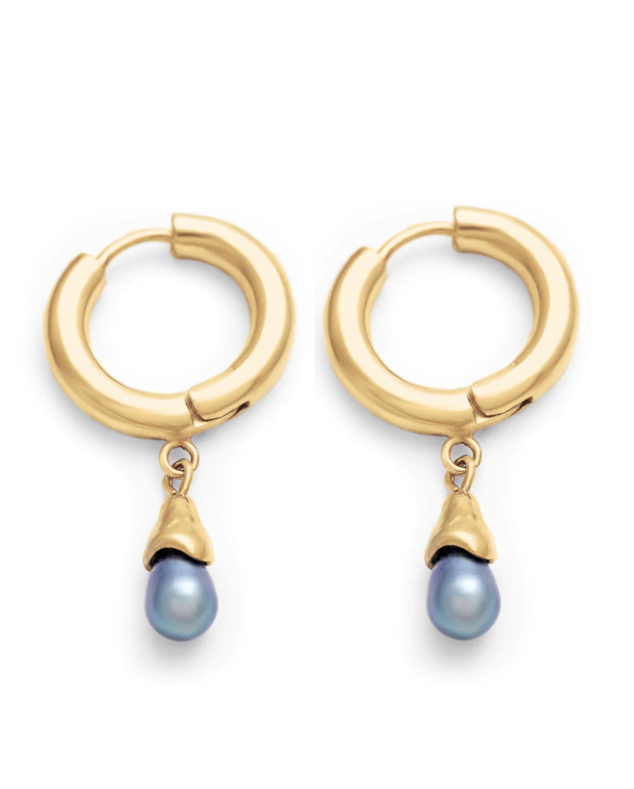 Melted & pearl loa hoop