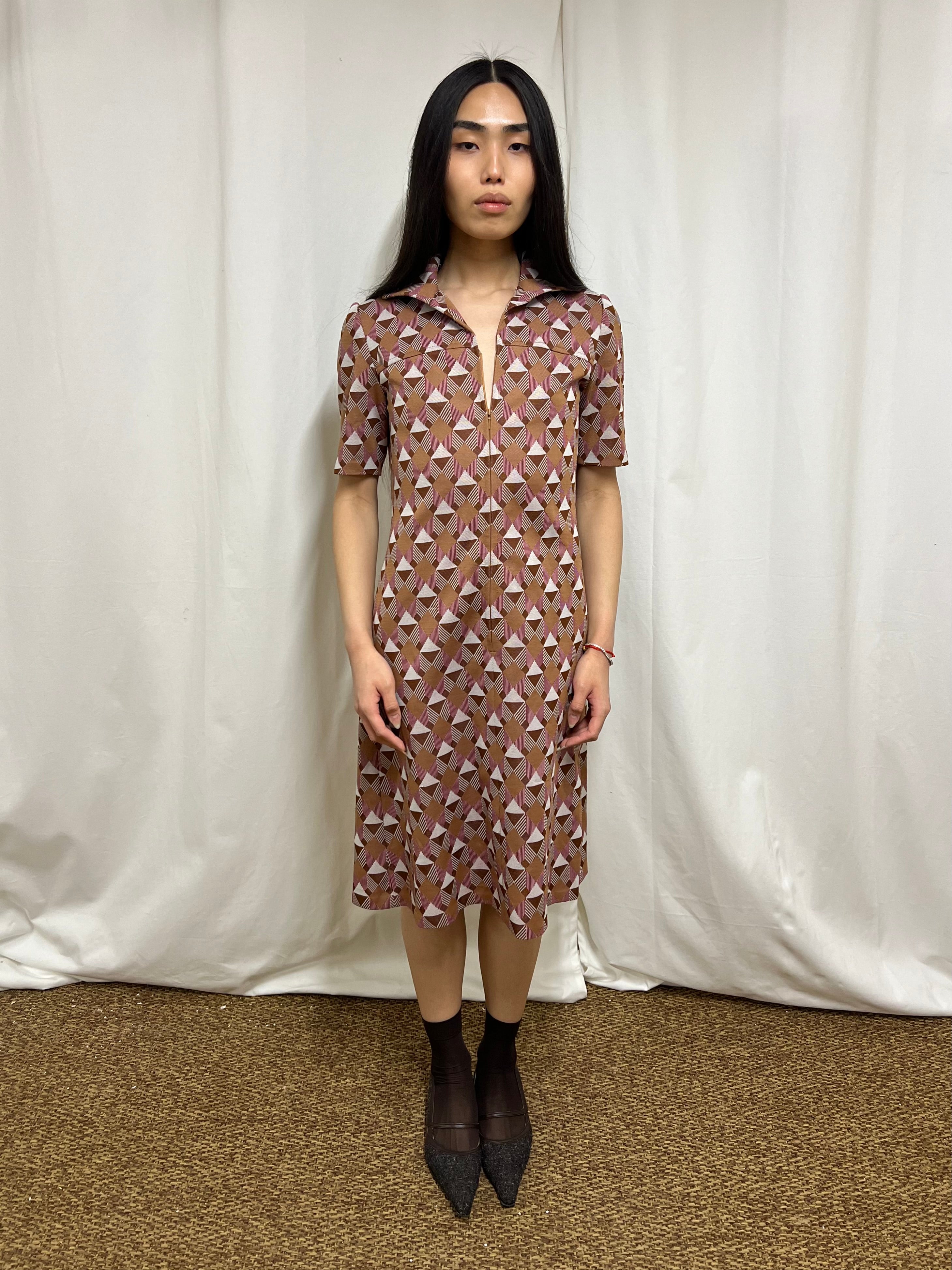 Graphic polo dress