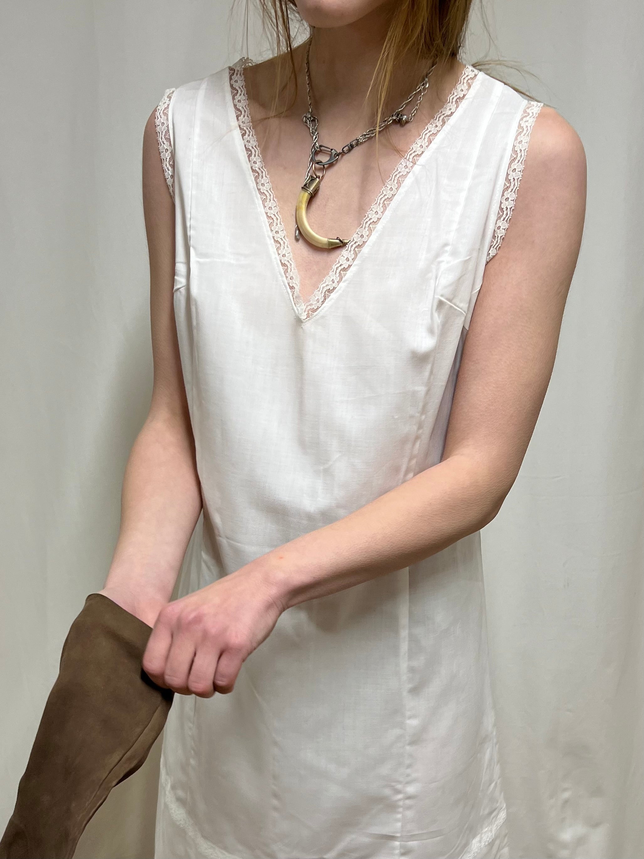 Mini cotton slip dress