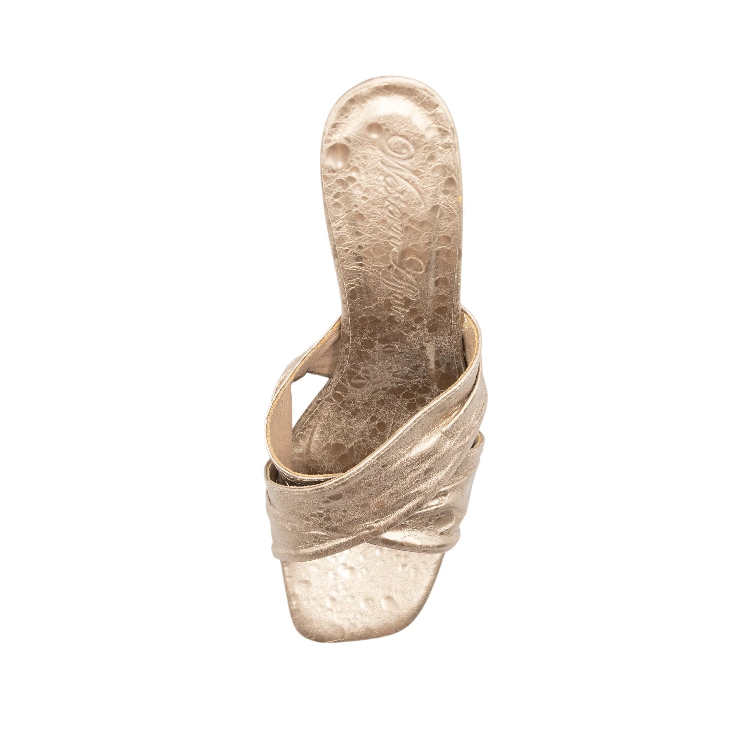 Famous heel in gold