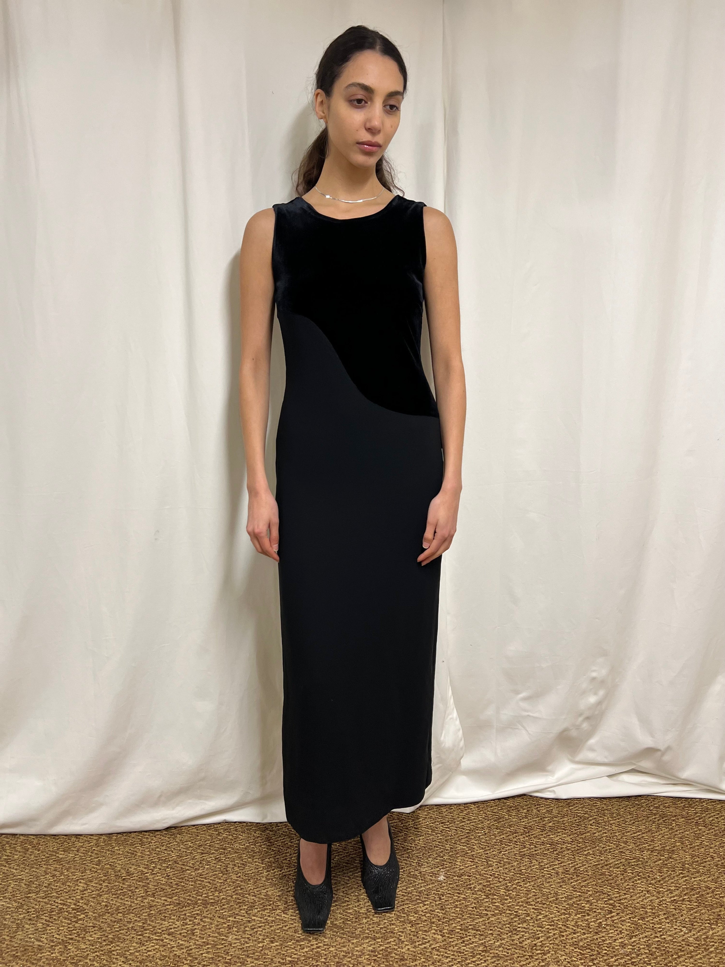 Velvet evening dress