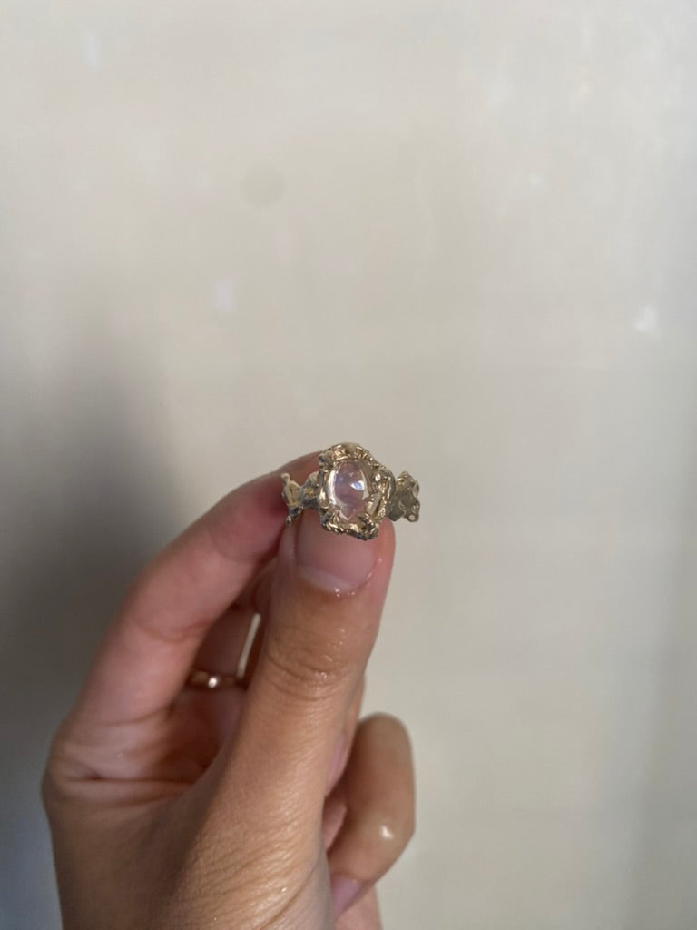 Ignite ring - mexican opal - clear/gold
