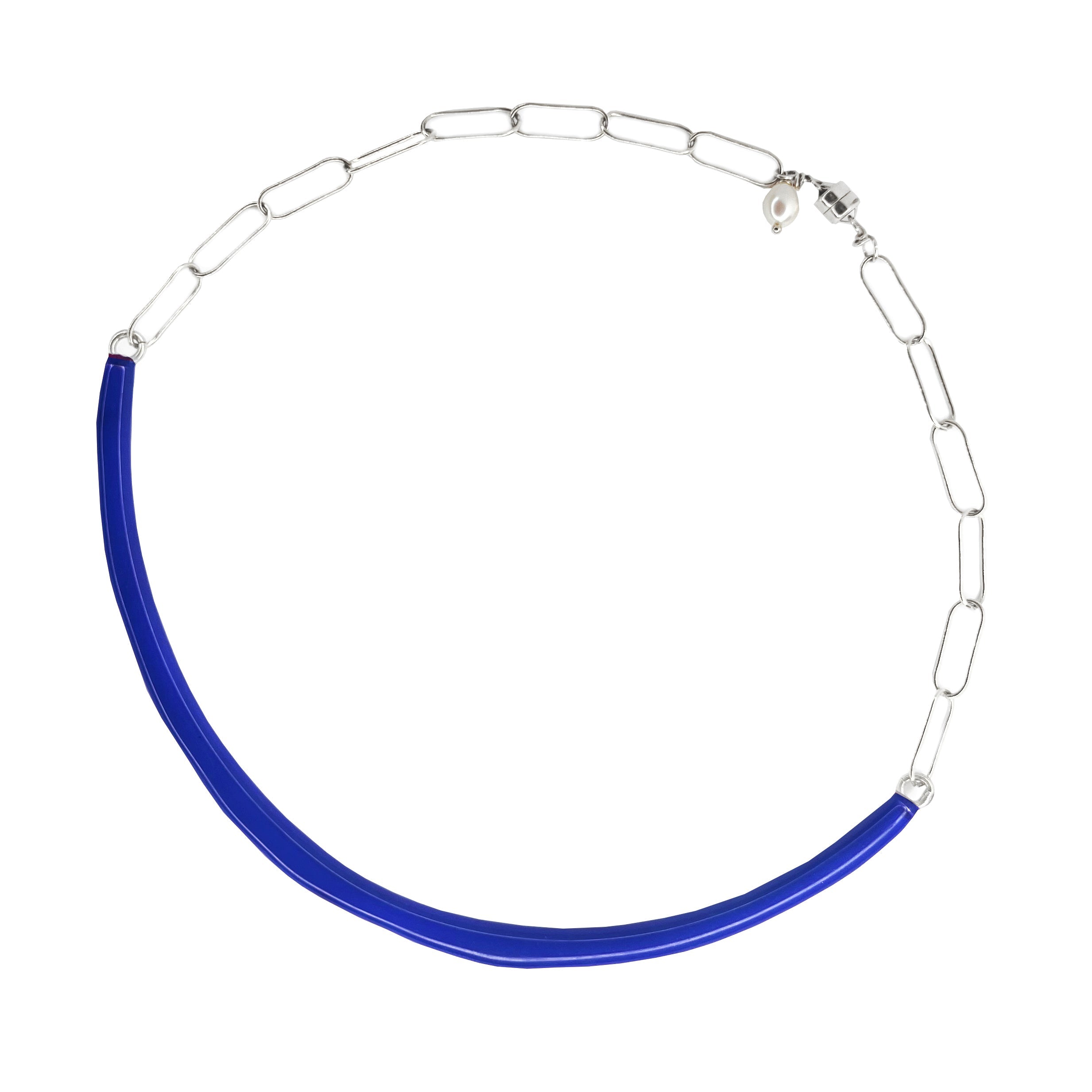 Color necklace silver