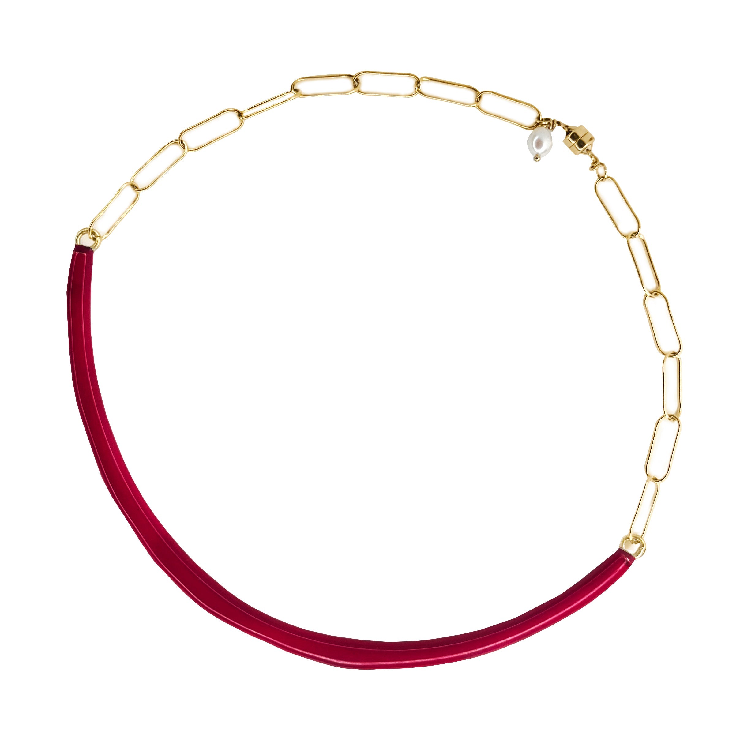 Color necklace vermeil