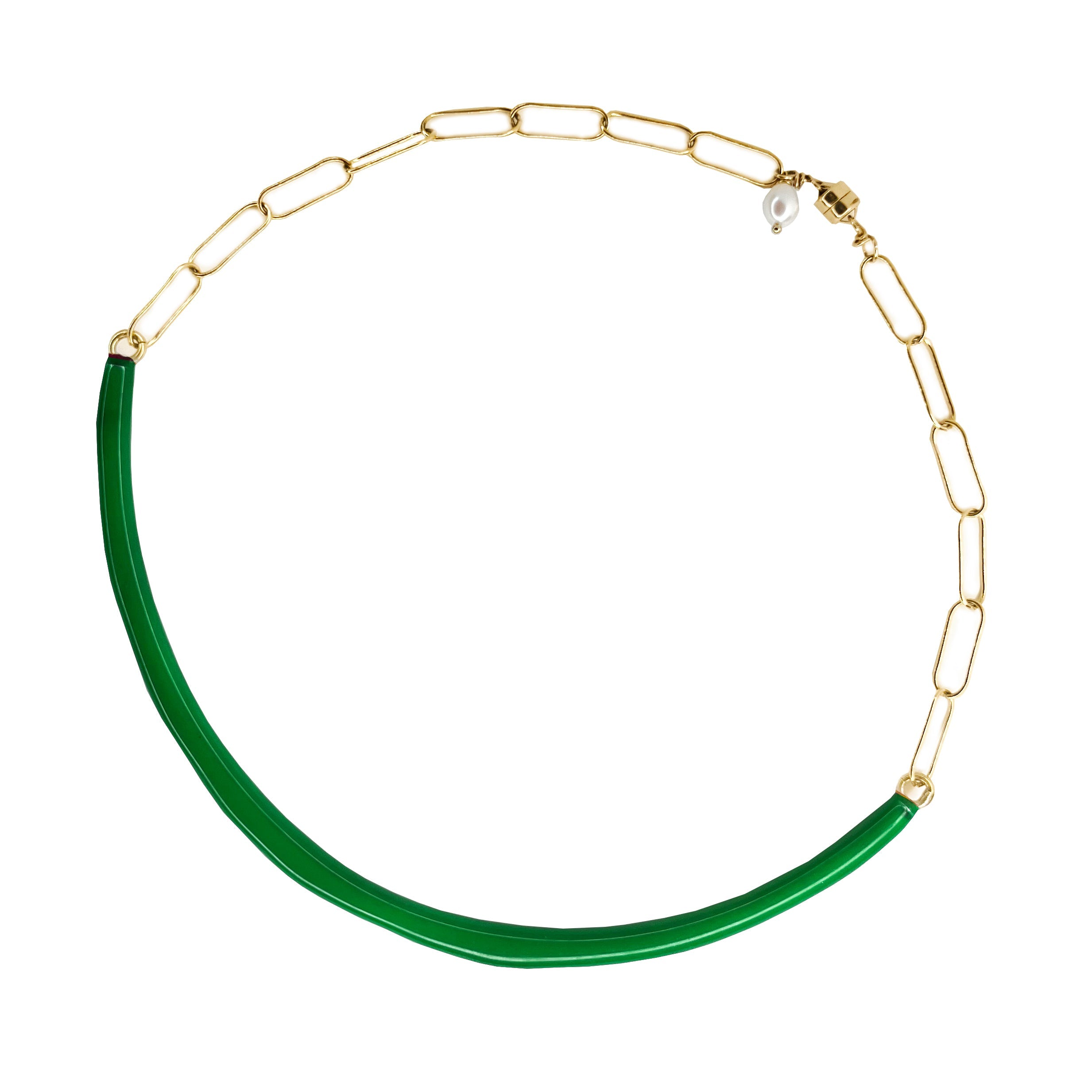 Color necklace silver