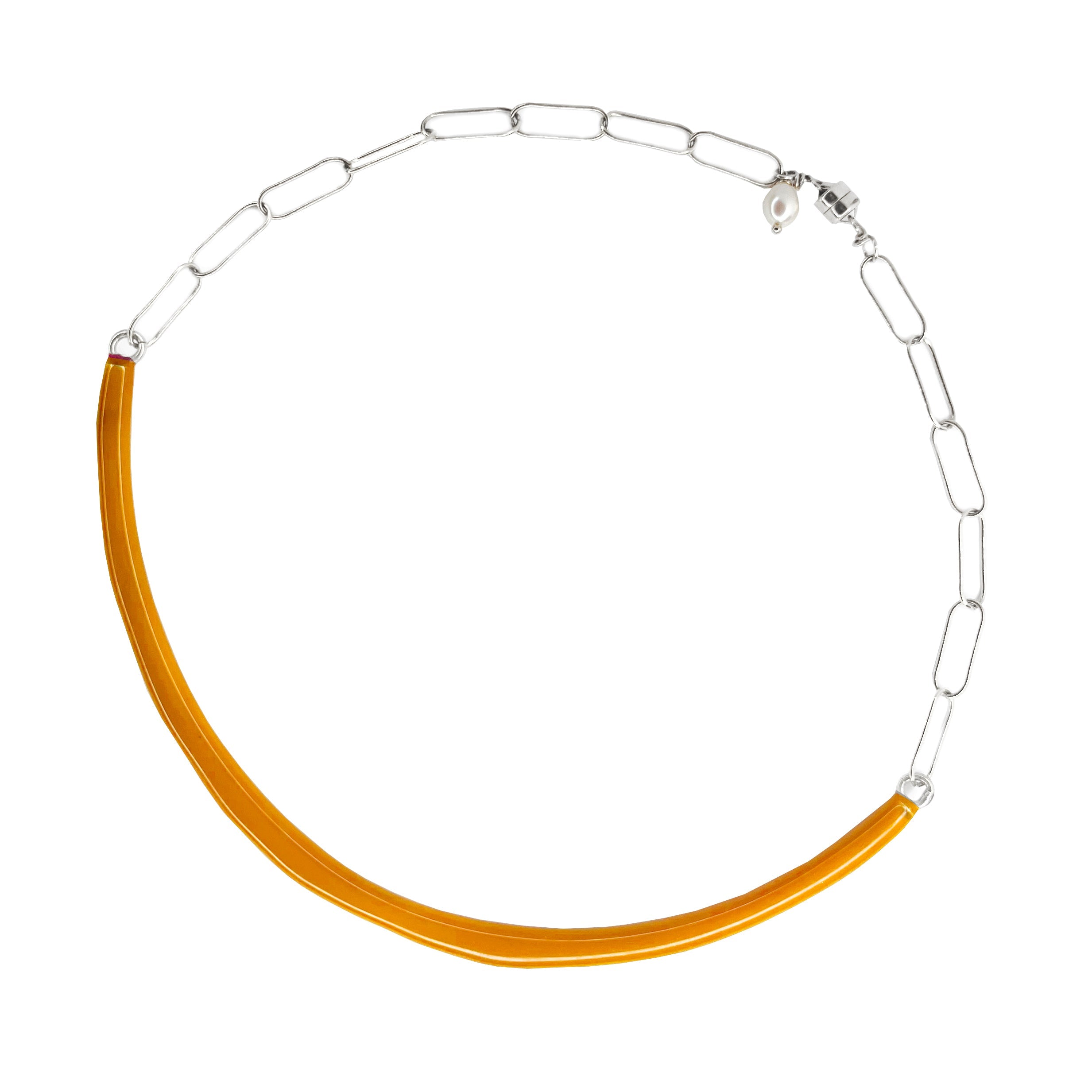 Color necklace silver