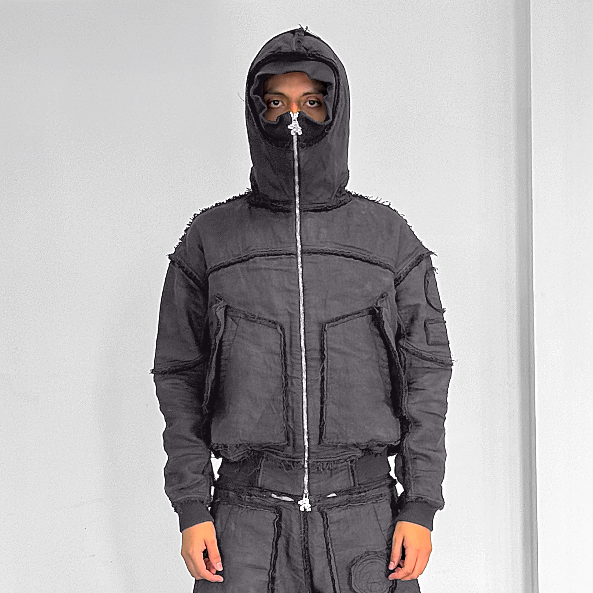 Mourning army hoodie - cool grey