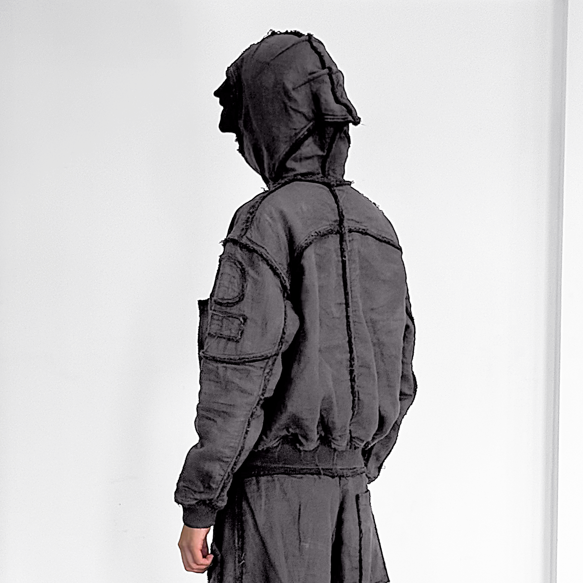Mourning army hoodie - cool grey