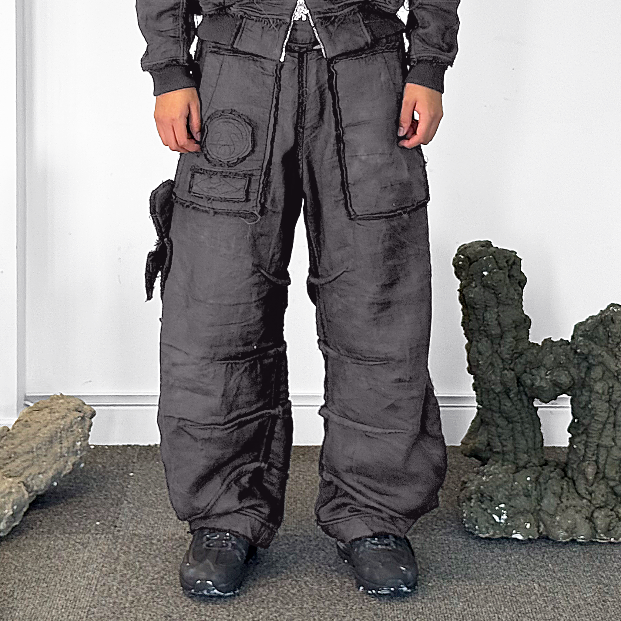 Mourning army track pant - cool grey