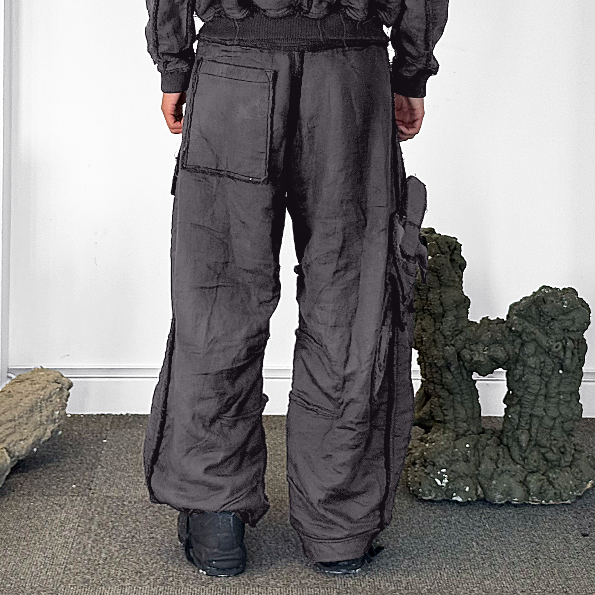 Mourning army track pant - cool grey