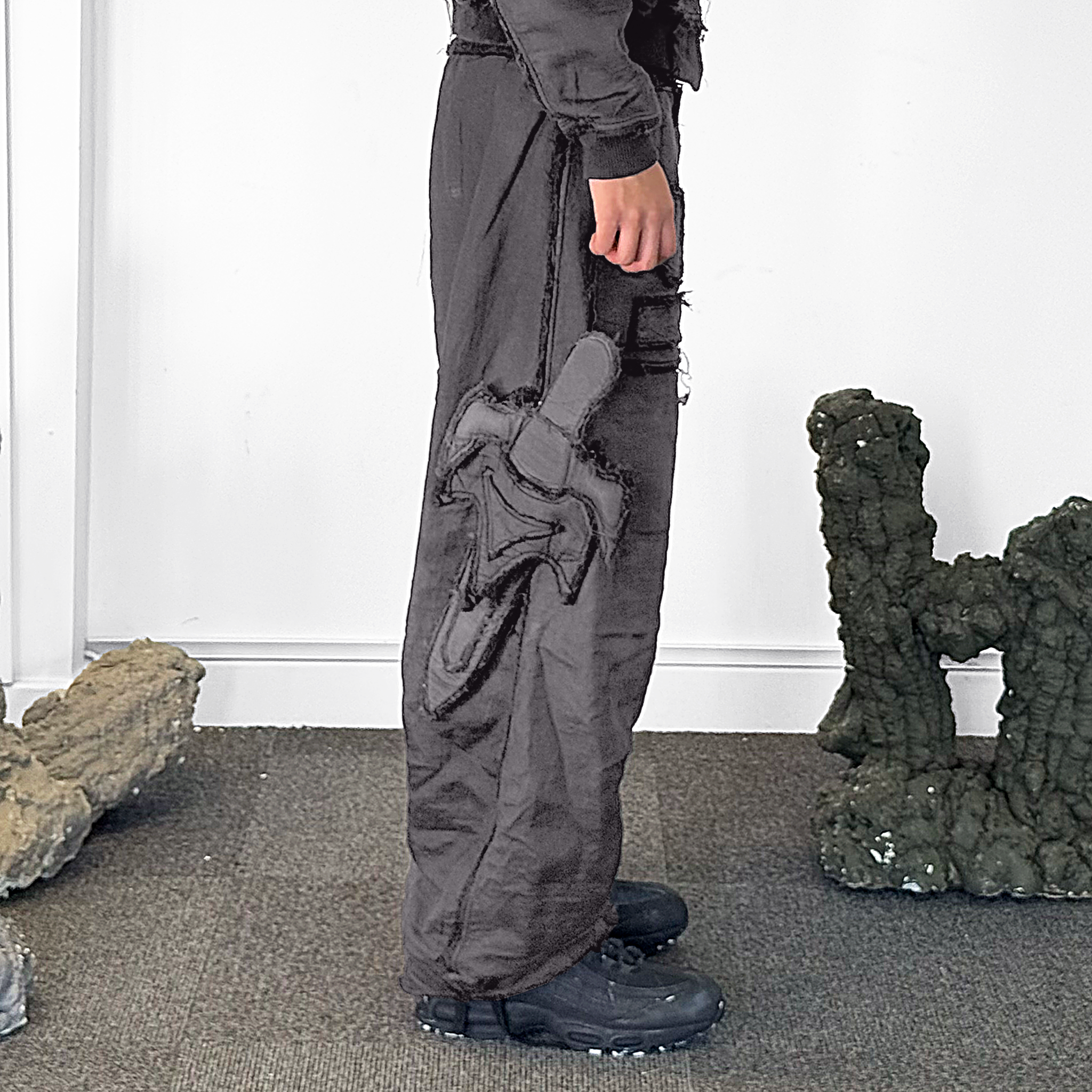 Mourning army track pant - cool grey
