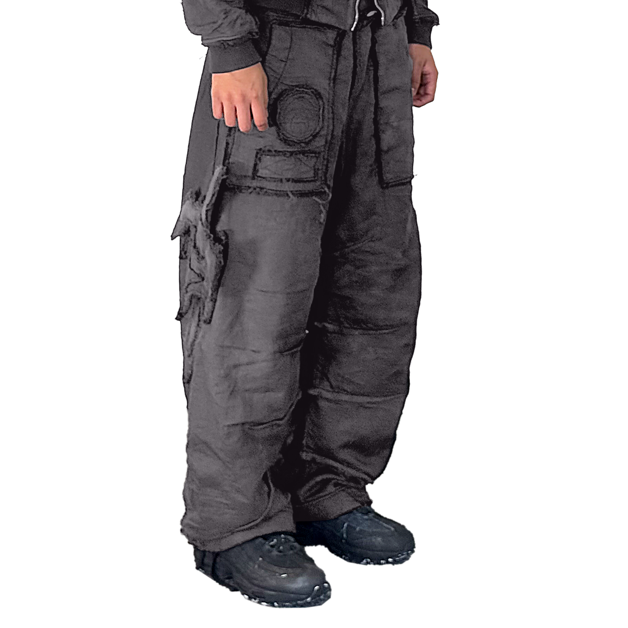 Mourning army track pant - cool grey