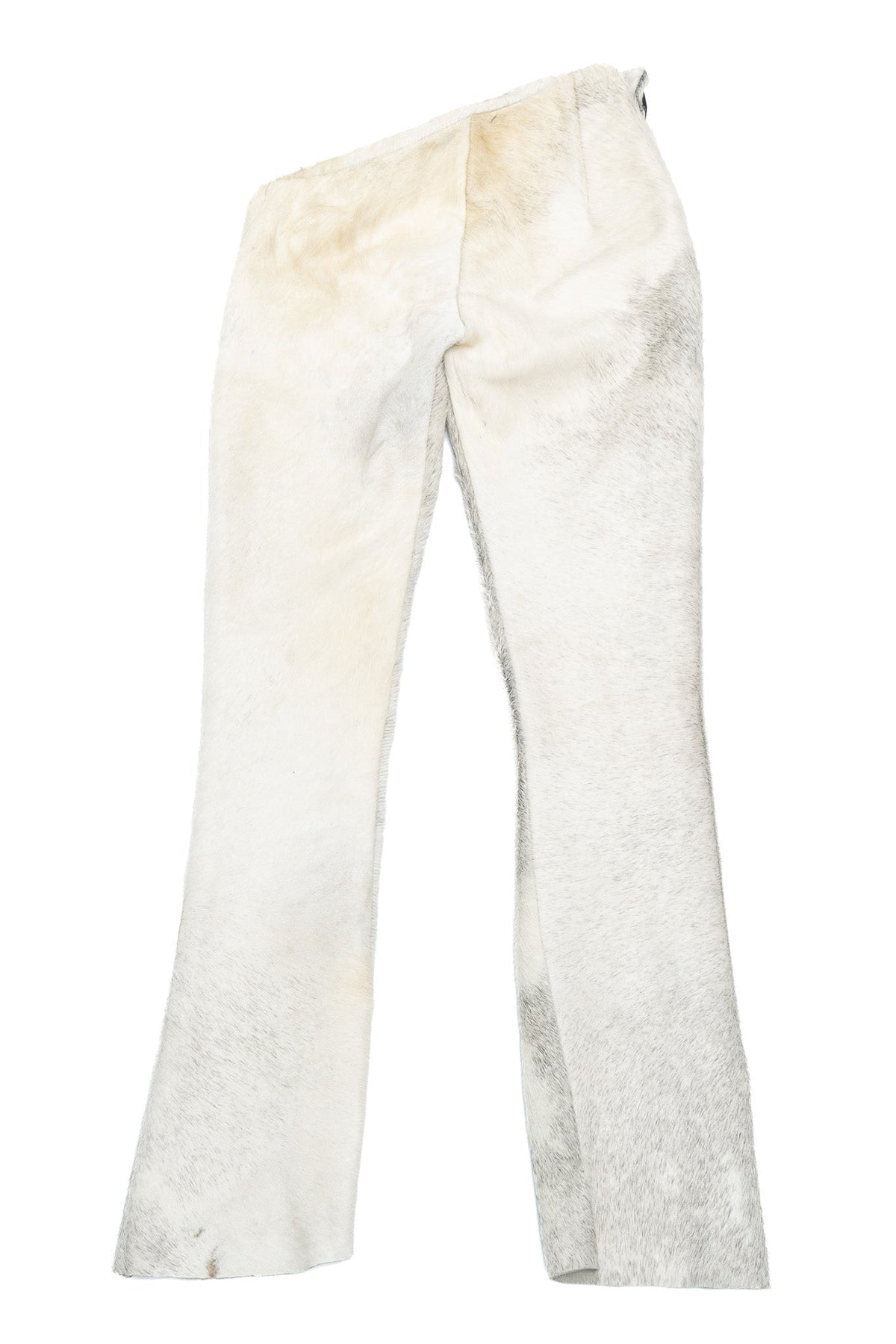 Cowhide straight leg trousers