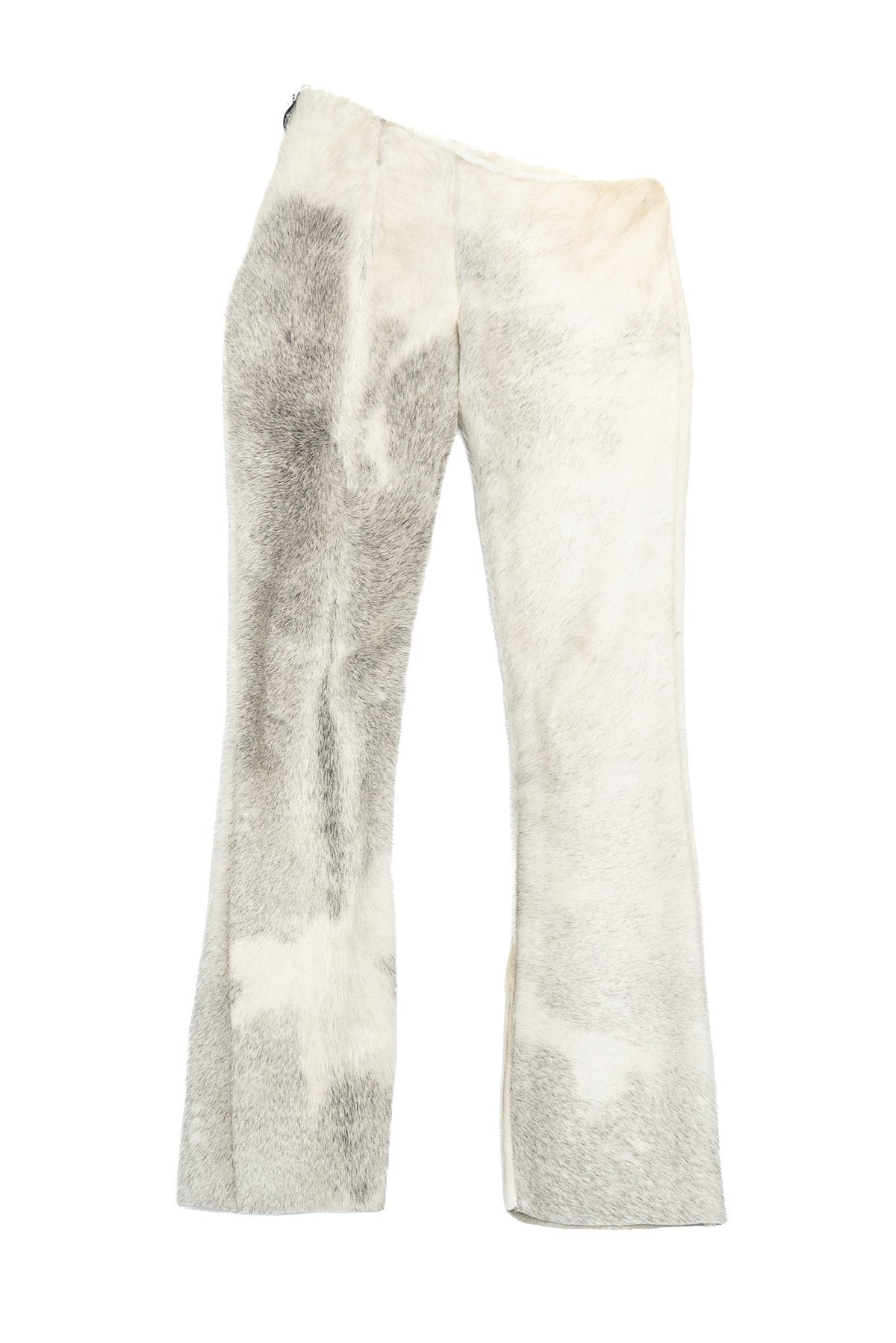 Cowhide straight leg trousers