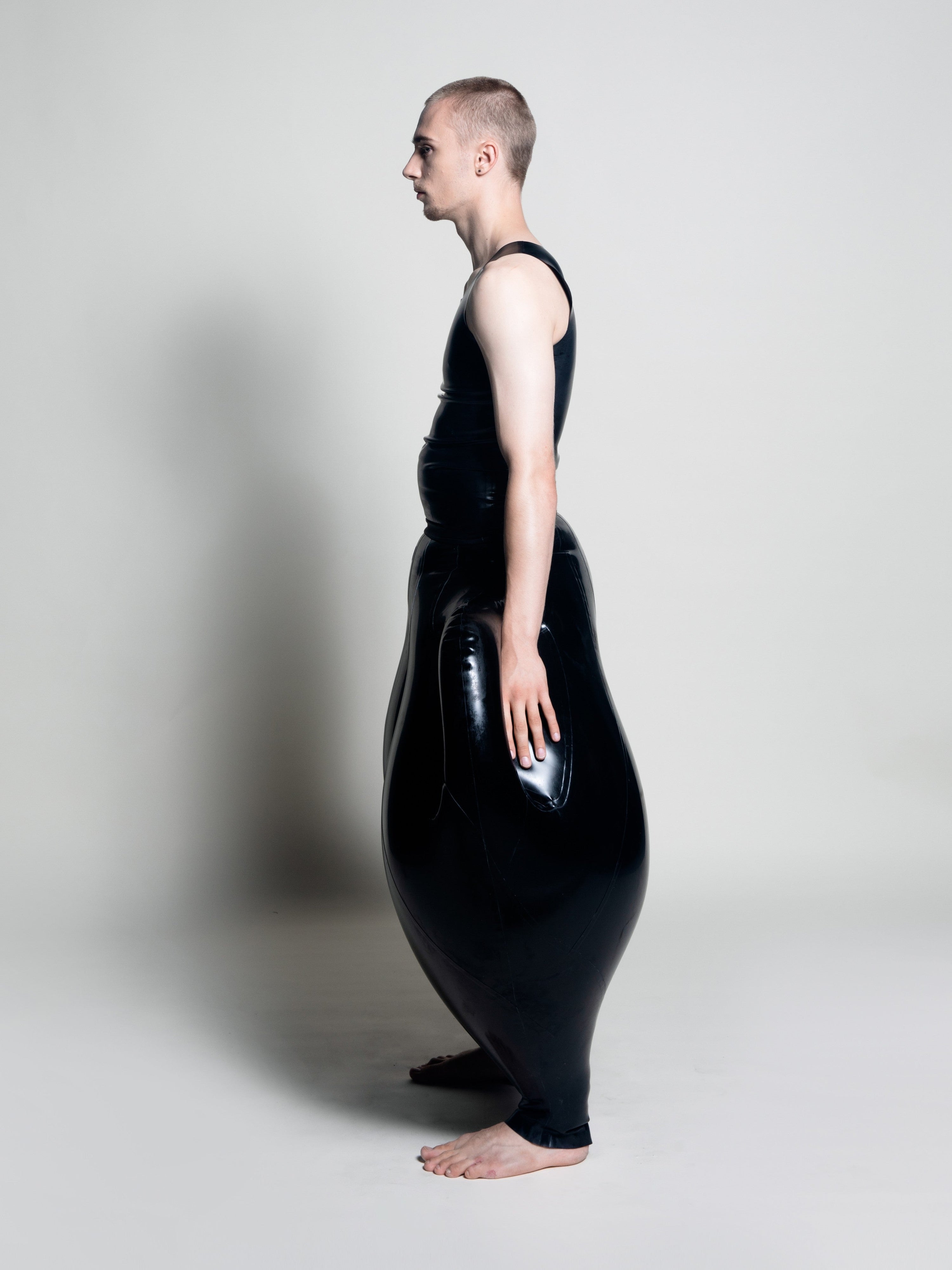 Black double handled inflatable trousers | harri exclusive