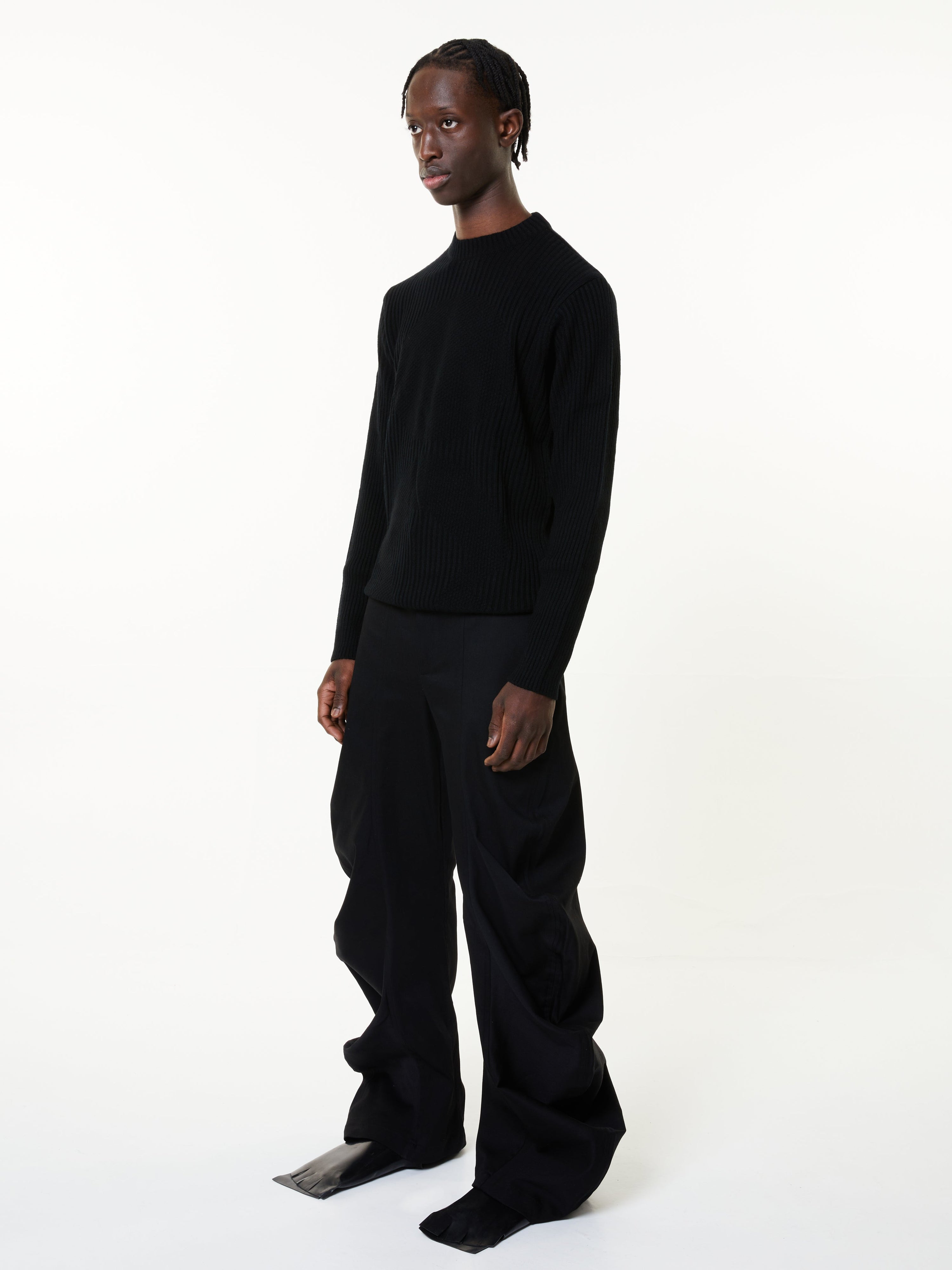 Denim deflated trousers | signature fit
