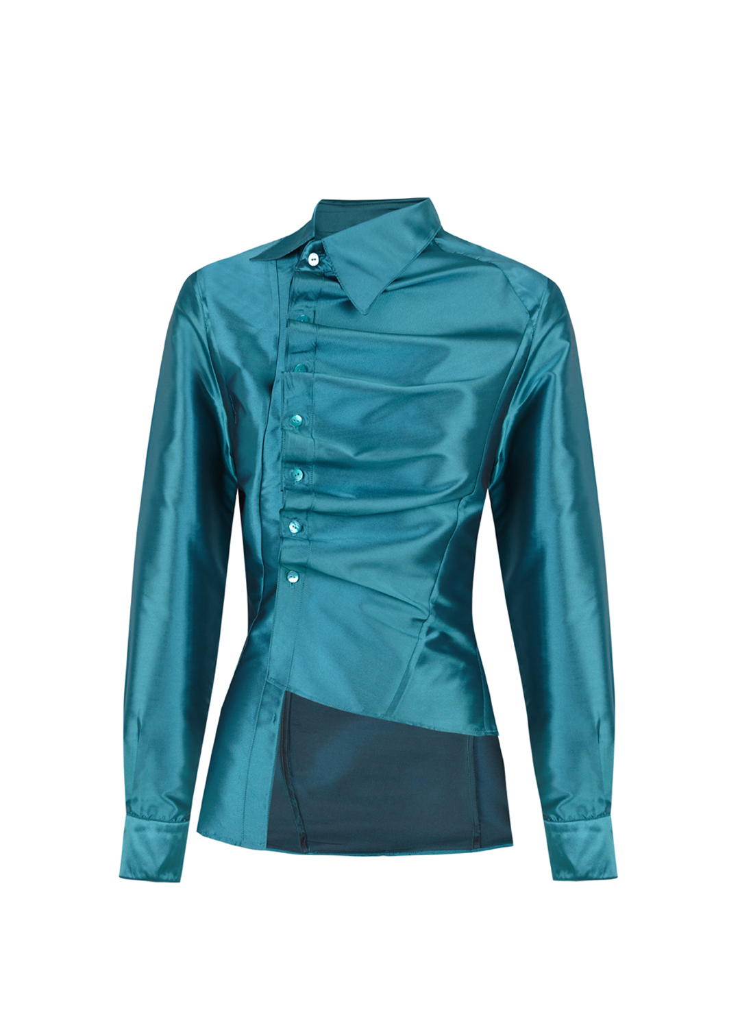 Camisa reparto turquesa gótico metálico