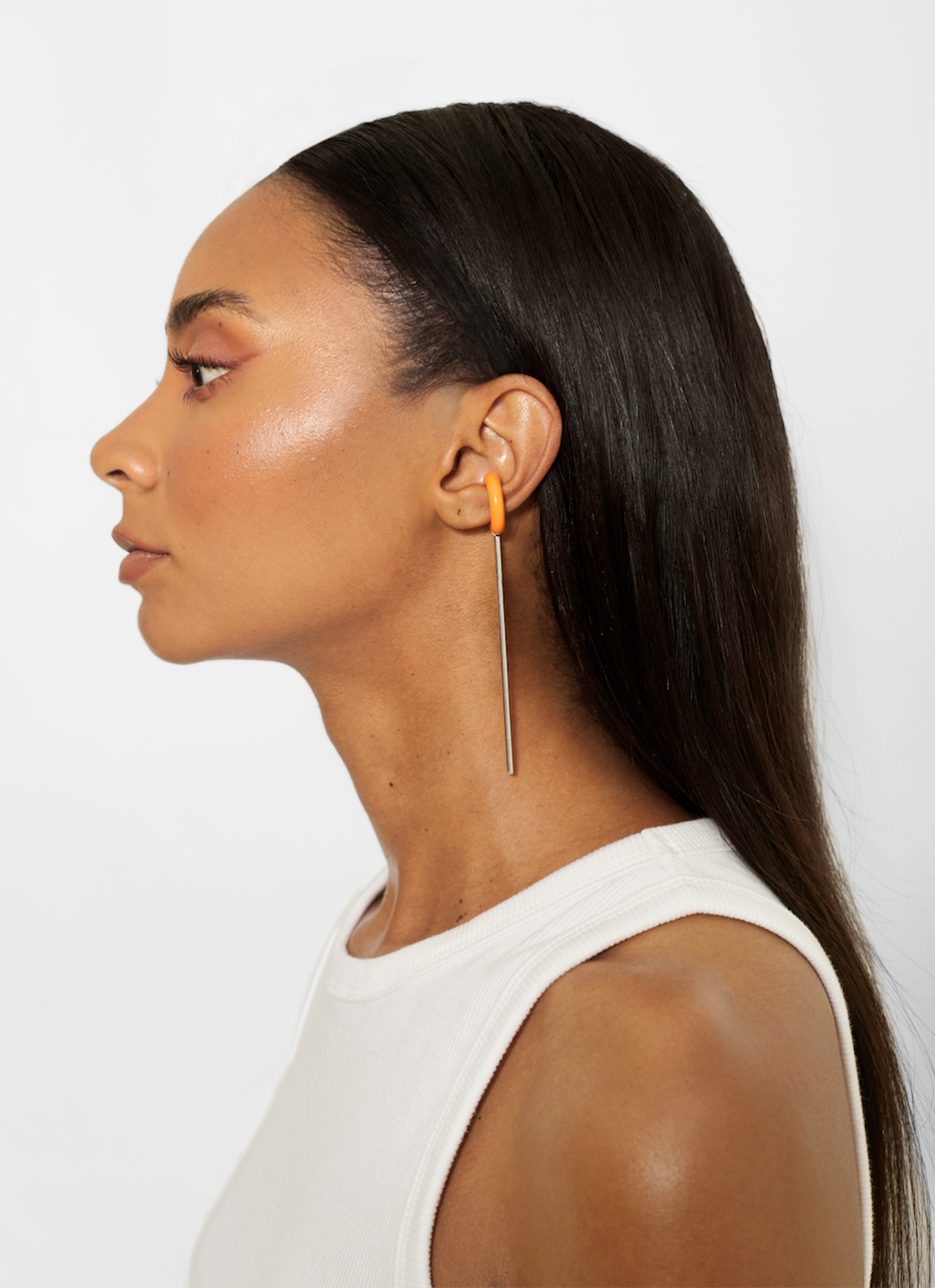 Color charlotte ear-cuff & bar vermeil
