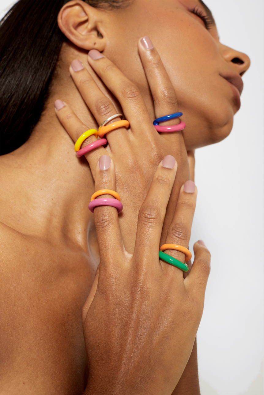 Charlotte color ring silver
