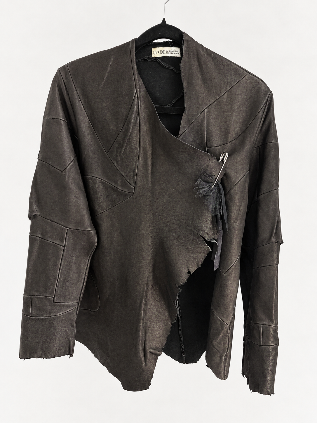 Patchwork leather jacket