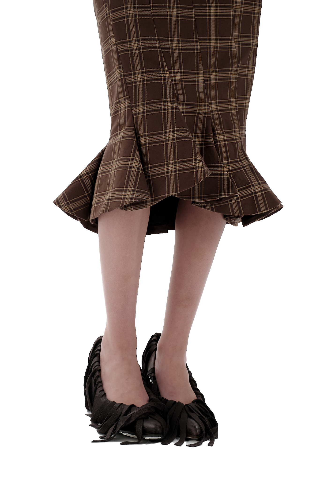 Flare midi skirt