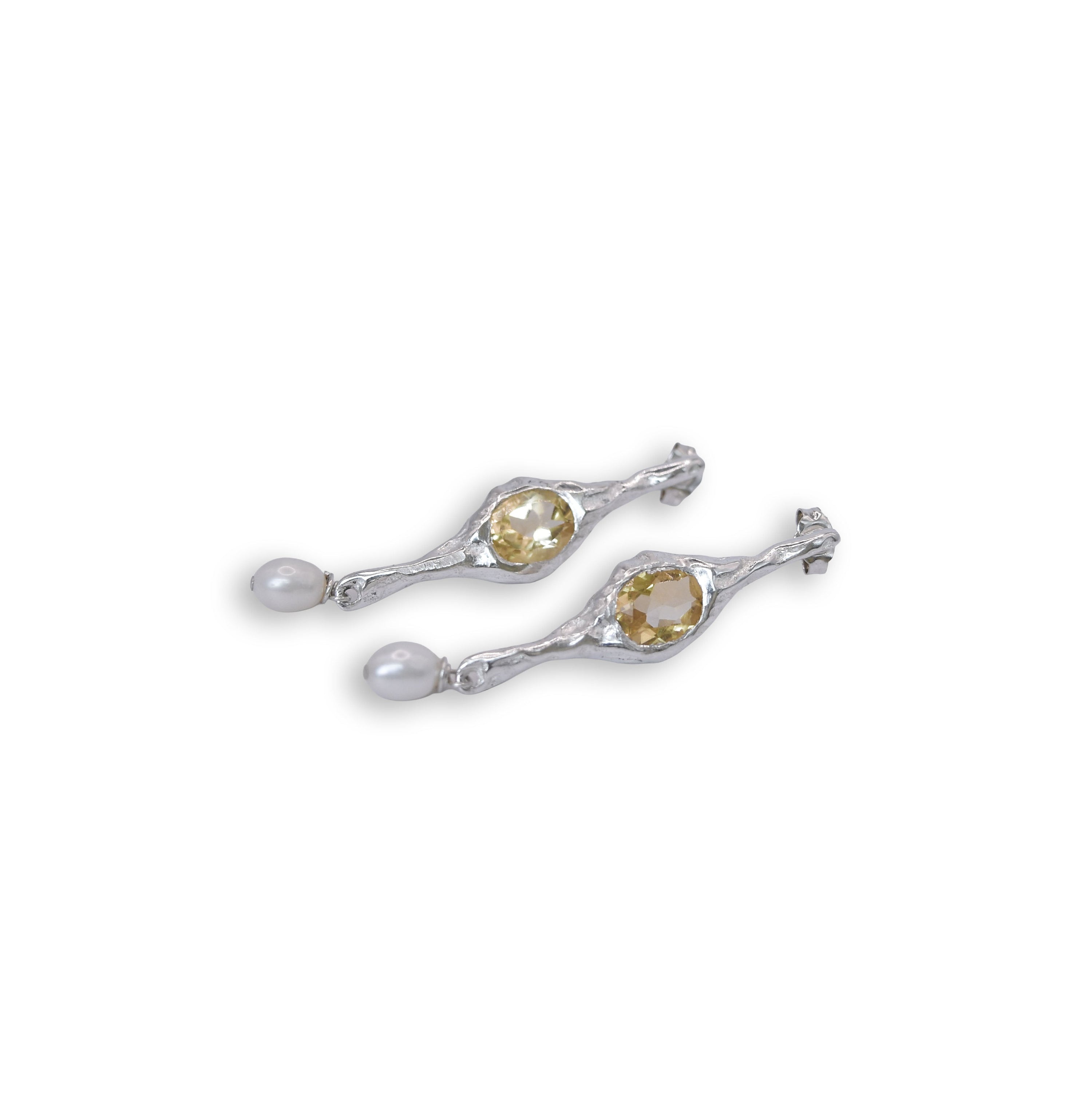 Fusion earrings citrine