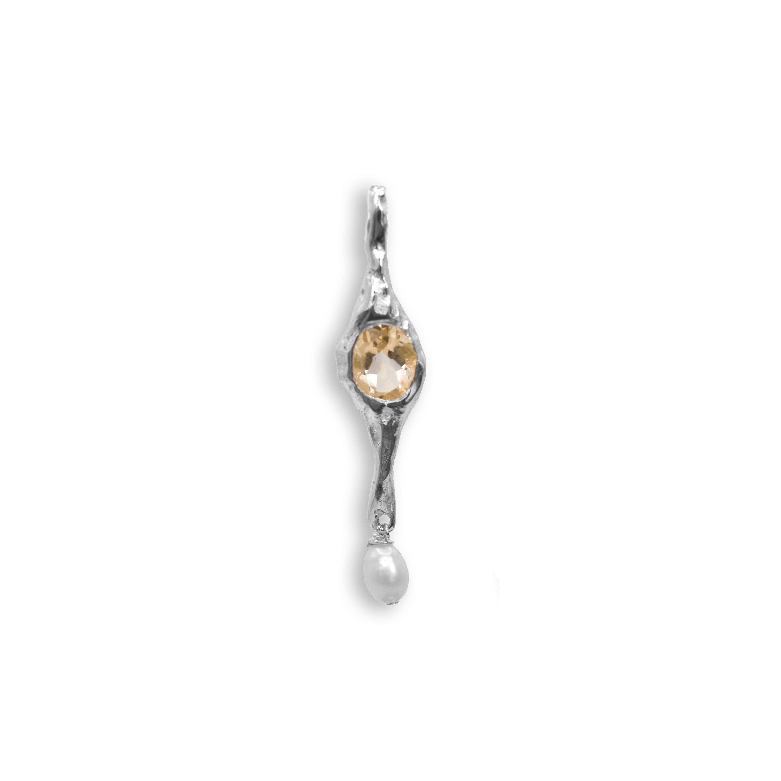 Fusion earrings citrine
