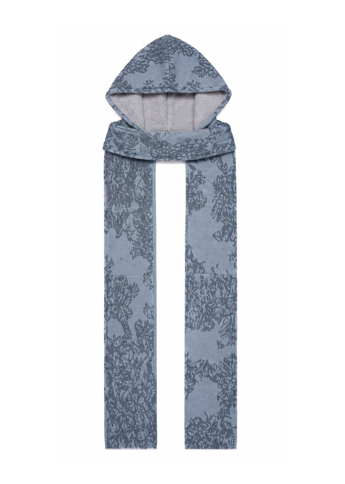 Jacquard hooded scarf
