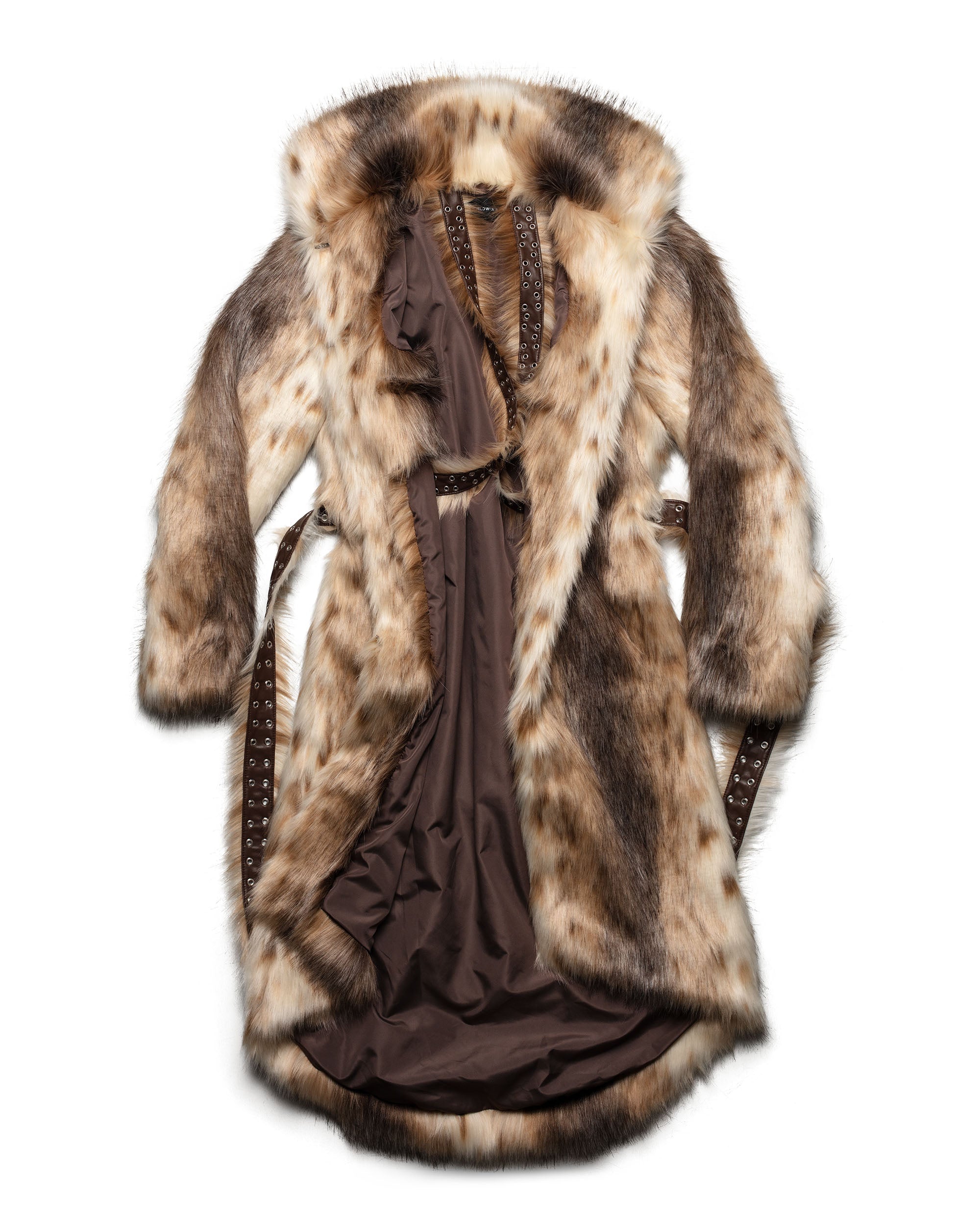 Long coyote fur coat