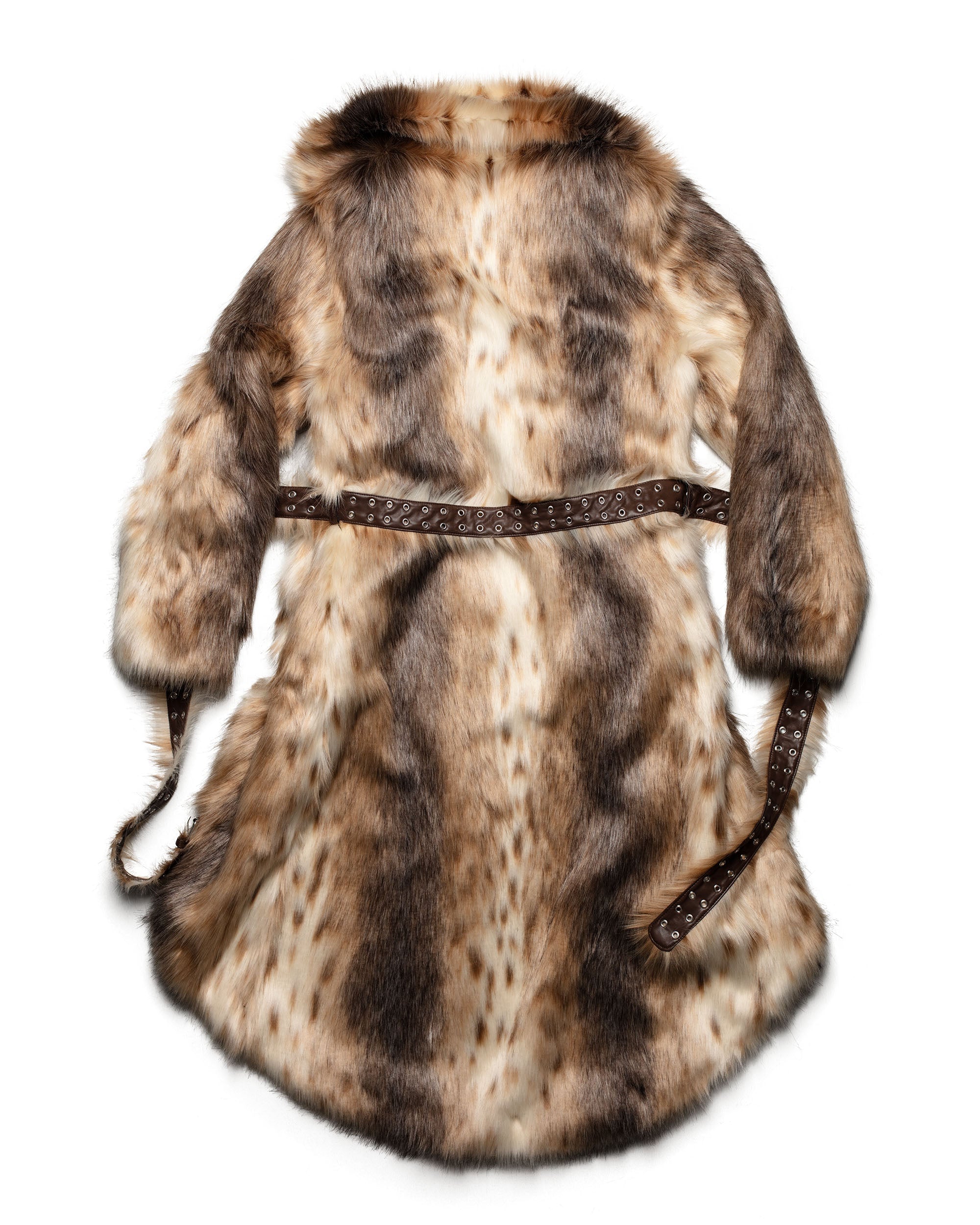 Long coyote fur coat