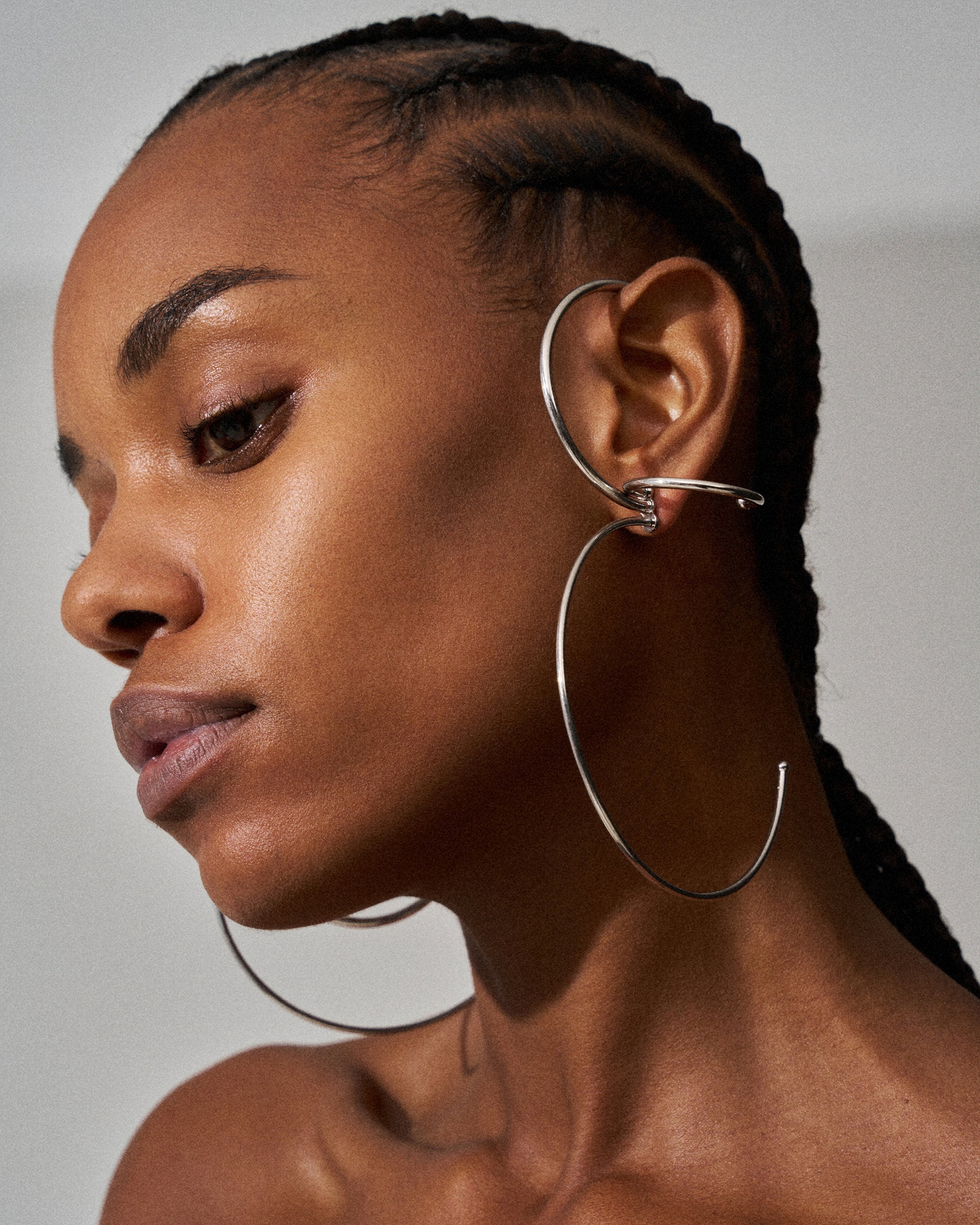 Pierced solar hoops large