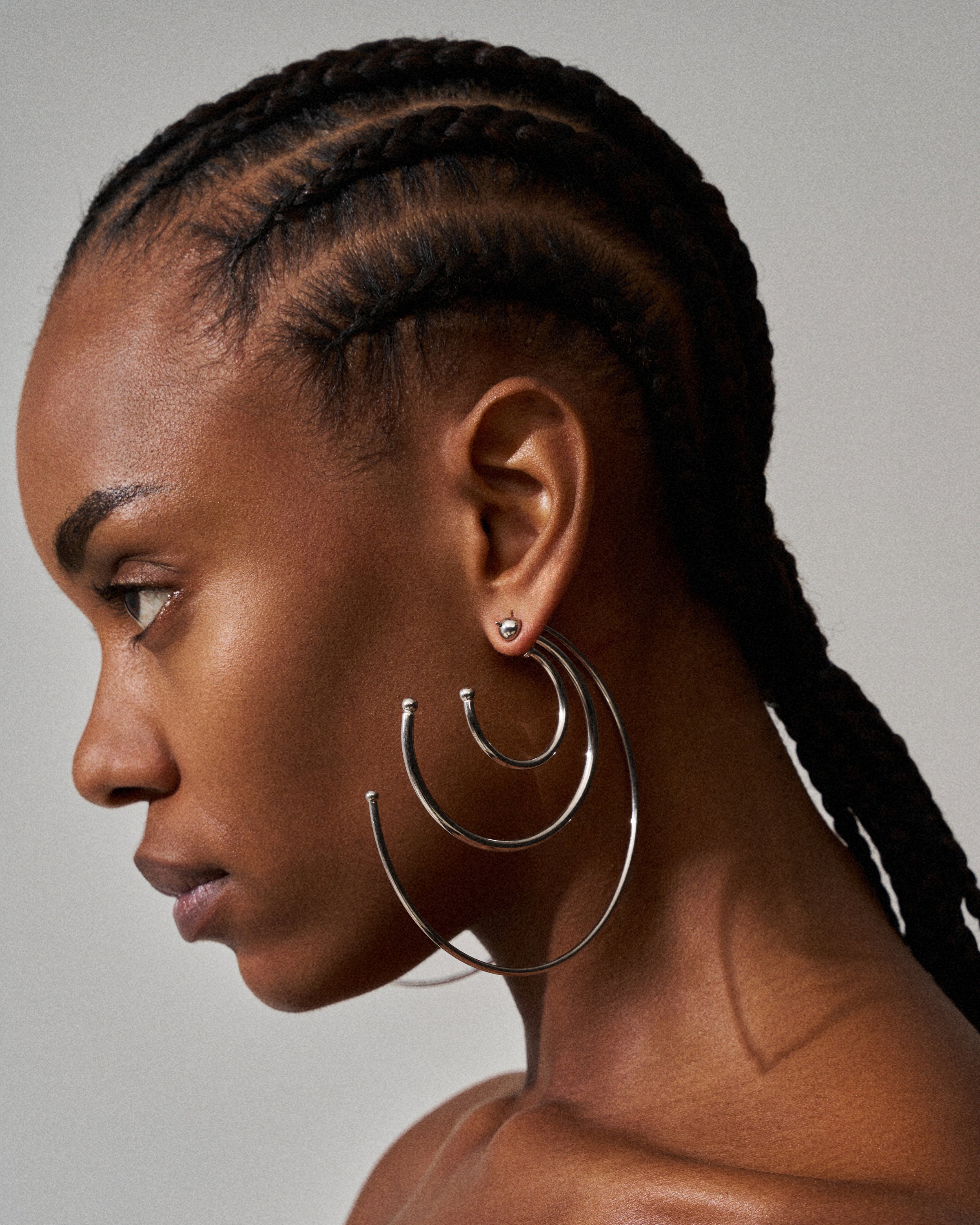 Pierced solar hoops large