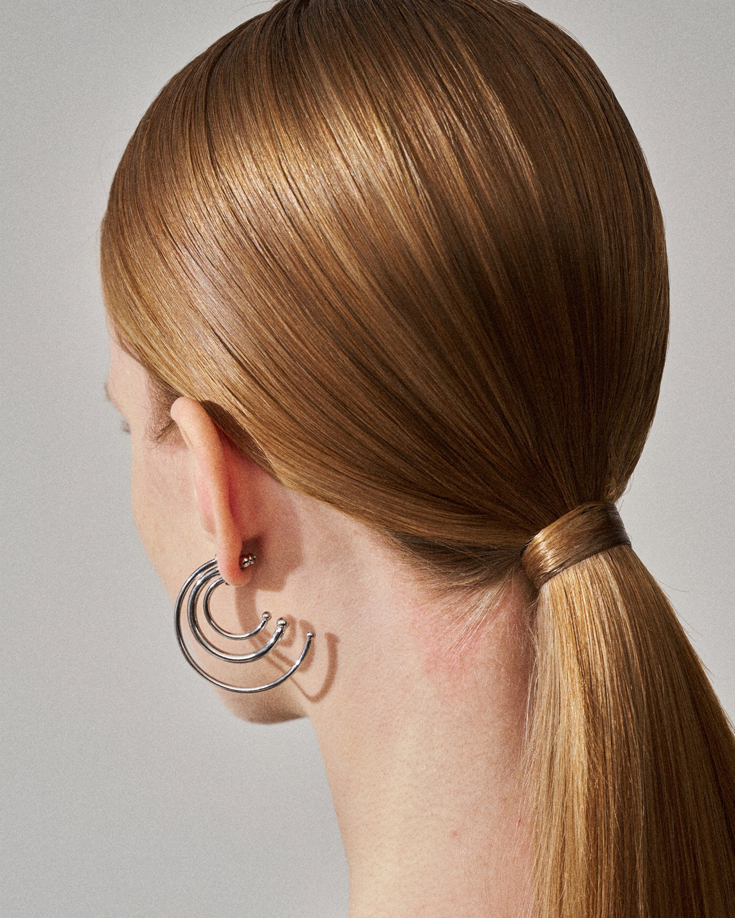 Pierced solar hoops small